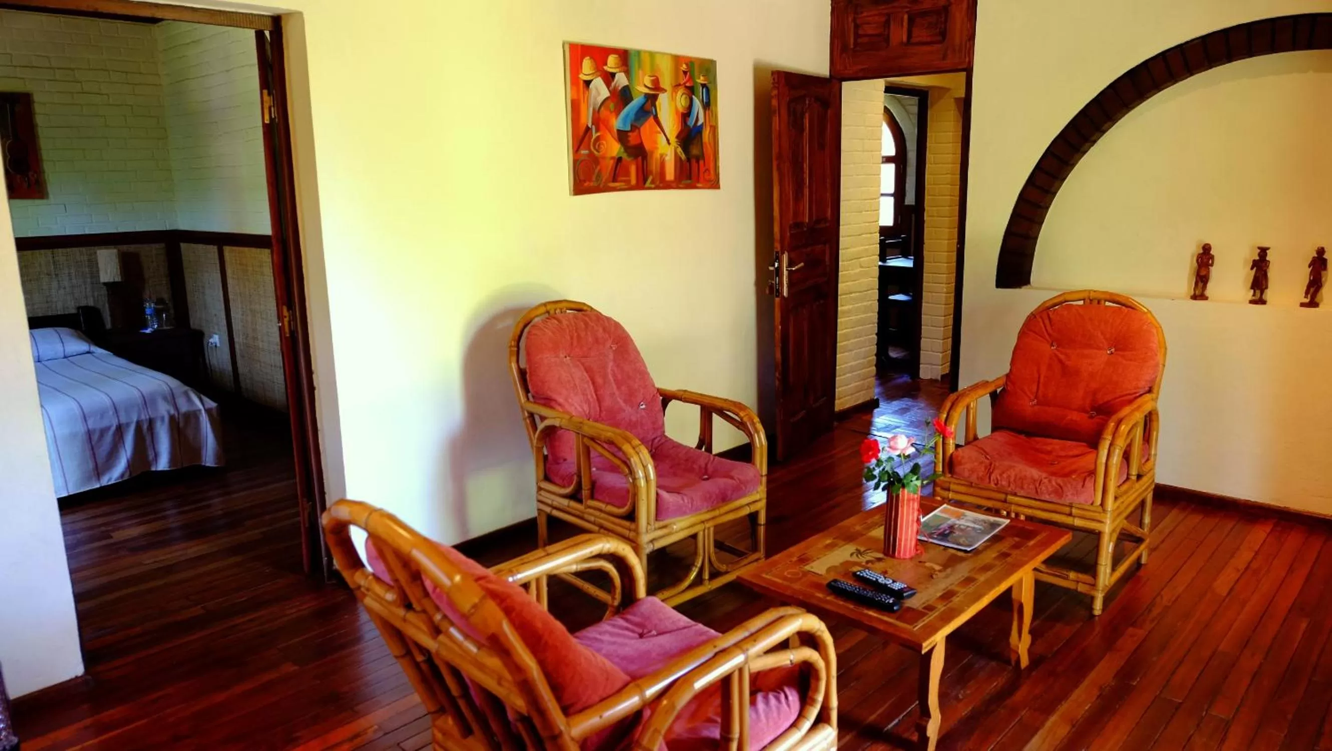 Seating Area in Eco Lodge Les Chambres Du Voyageur