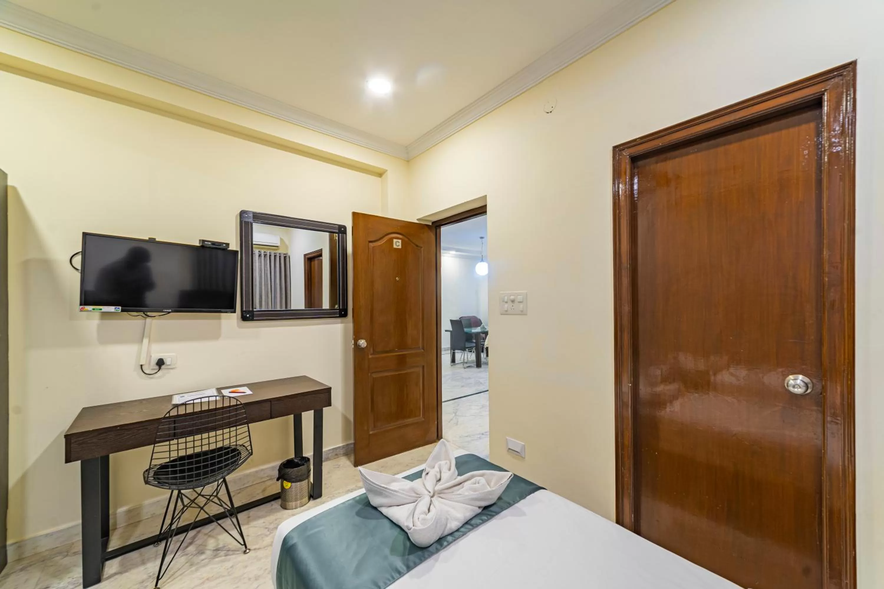 Bed in Hotel Athome & Serviced Apartments by Deccan Serai Hotels