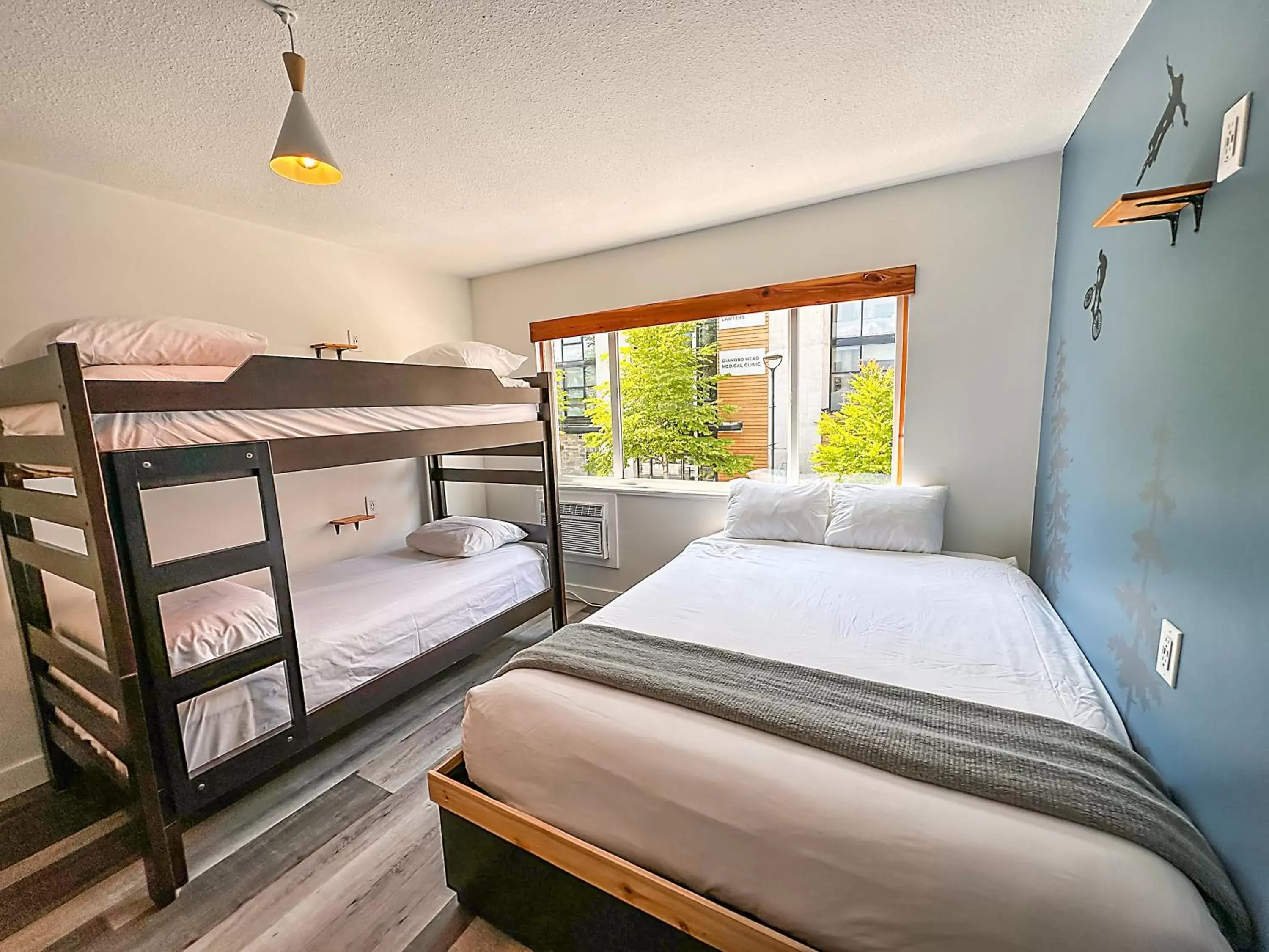 Basic Room, 1 Queen and Twin Bunk (Above LOUD Pub) in Crash Hotel Squamish Basic Room, 1 Queen and Twin Bunk (Above LOUD Pub) in Crash Hotel Squamish