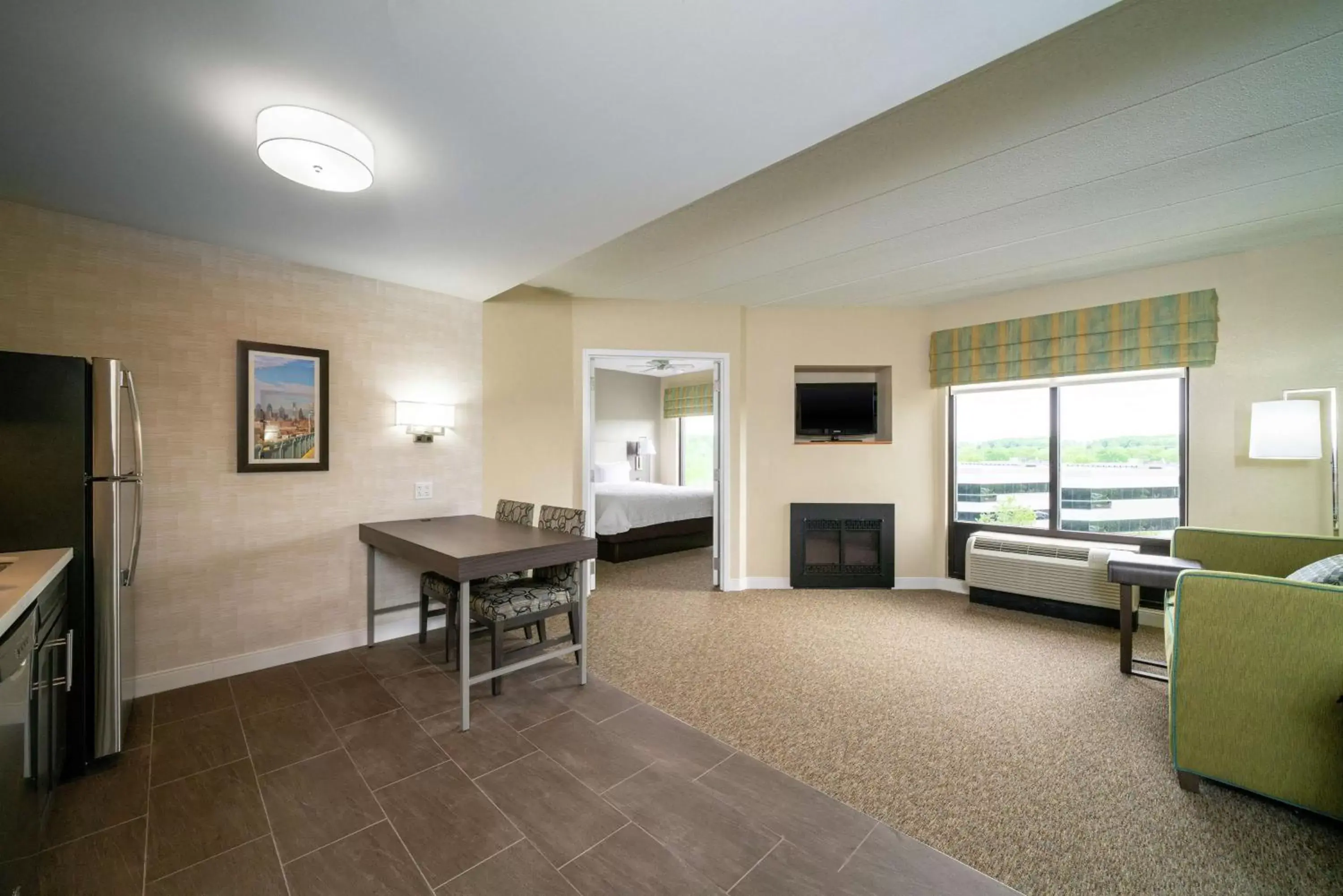 One-Bedroom King Suite with Fireplace - Non-Smoking in Hampton Inn & Suites Valley Forge/Oaks One-Bedroom King Suite with Fireplace - Non-Smoking in Hampton Inn & Suites Valley Forge/Oaks