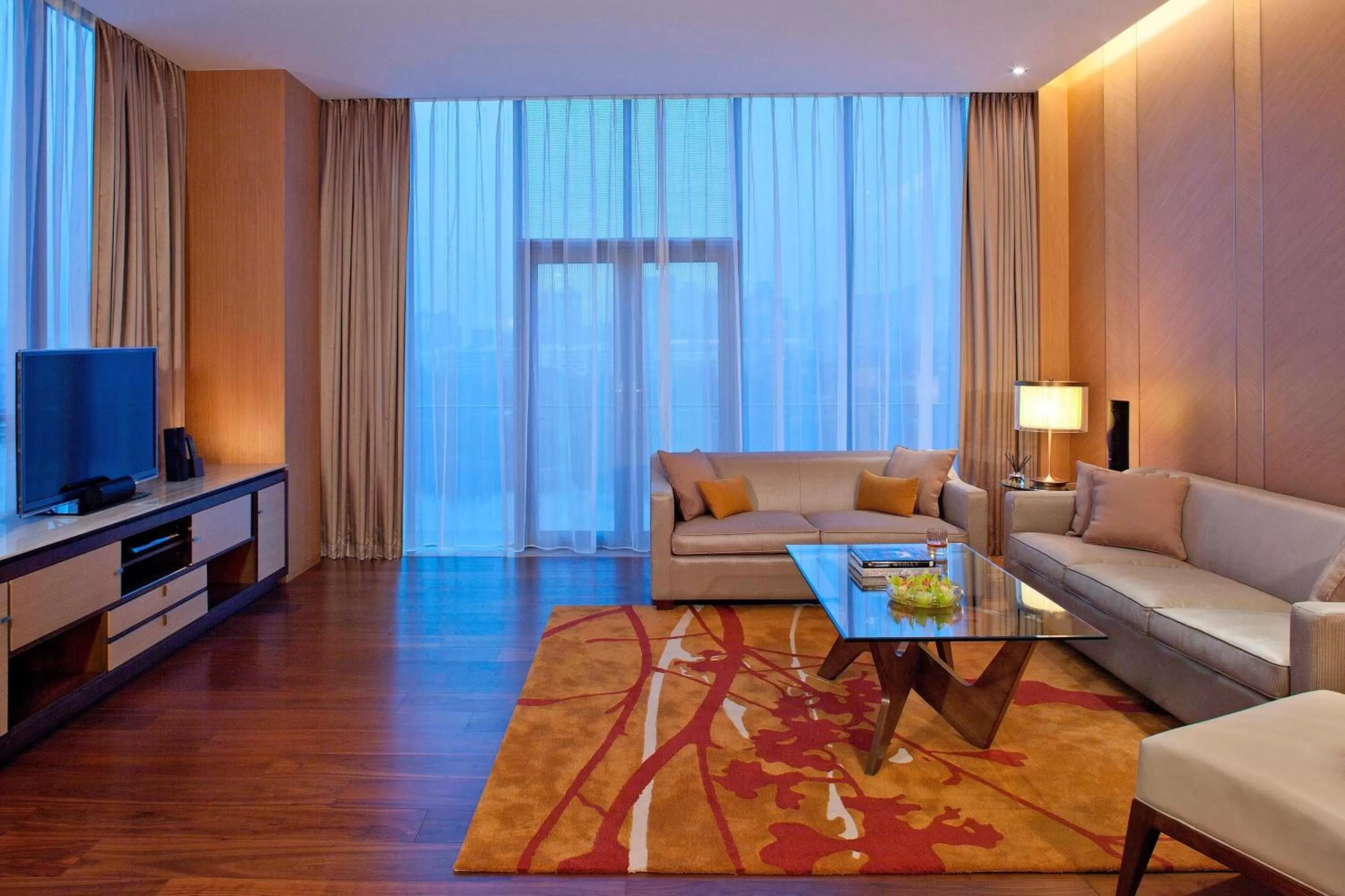 Living room in The OCT Harbour, Shenzhen - Marriott Executive Apartments