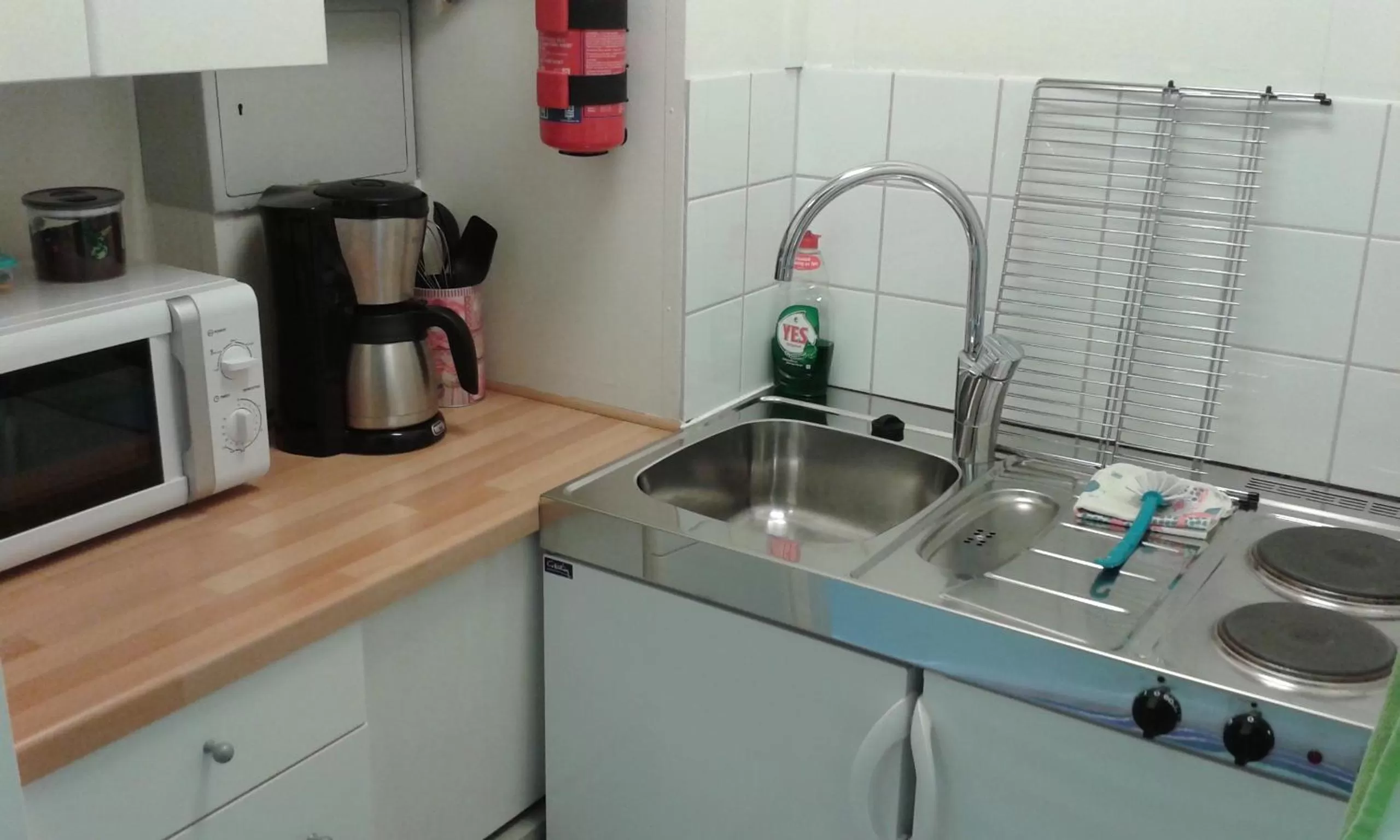 Kitchen or kitchenette in Lilla Hotellet