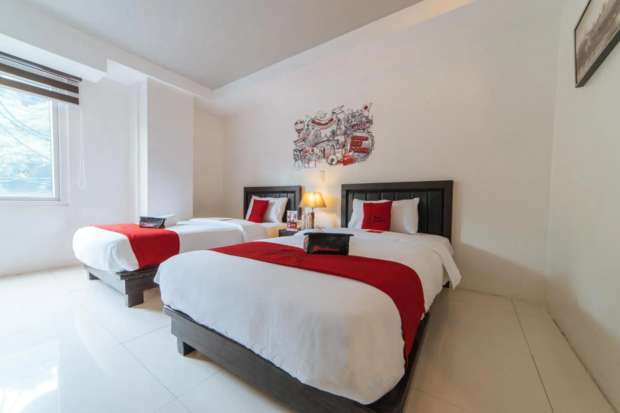 Bedroom, Bed in RedDoorz Plus at One Liberty Hotel Kalayaan Avenue
