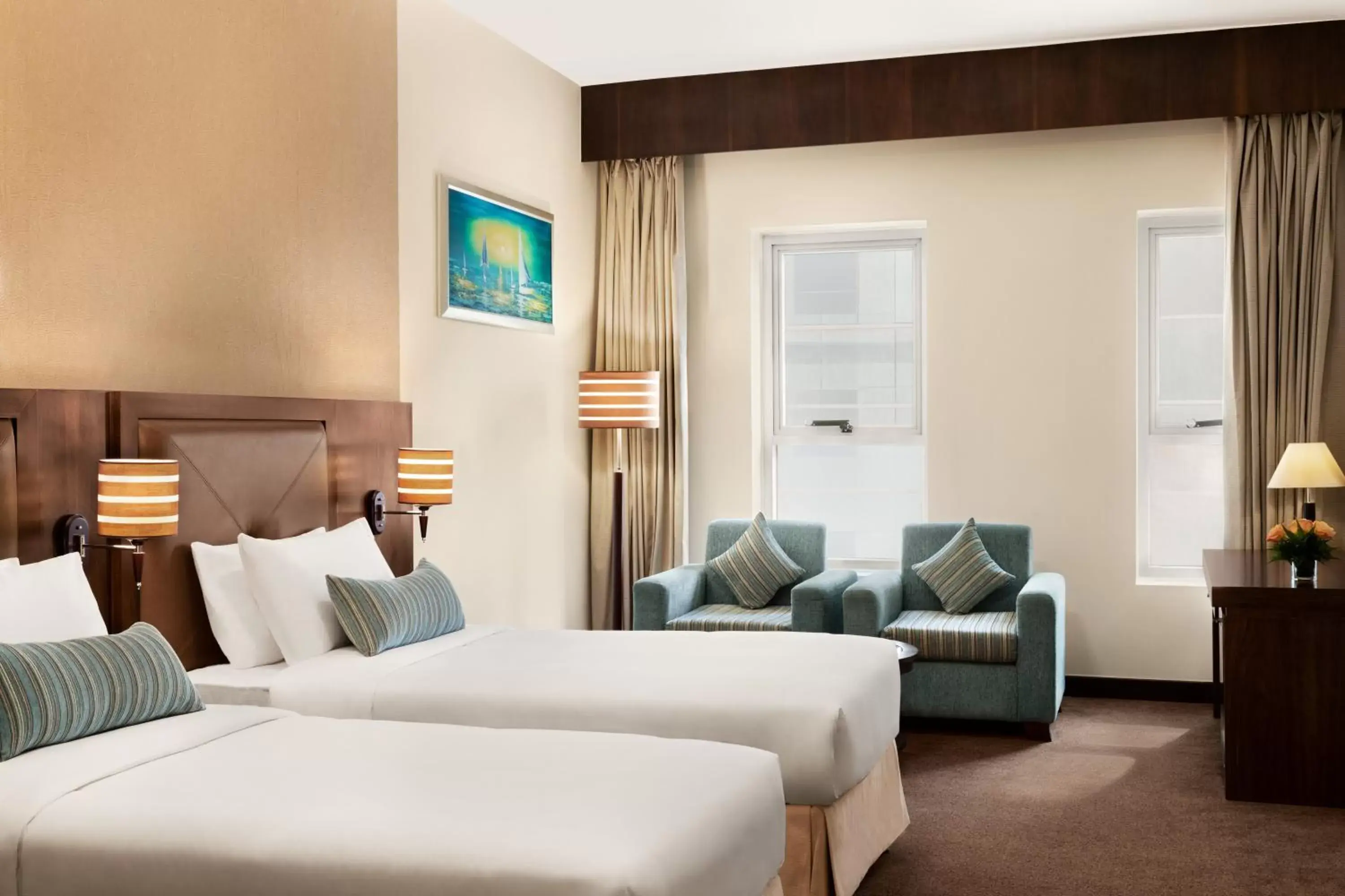 Twin Room - Mobility Access/Non-Smoking, 20% off F&B in Ramada by Wyndham Dubai Deira Twin Room - Mobility Access/Non-Smoking, 20% off F&B in Ramada by Wyndham Dubai Deira