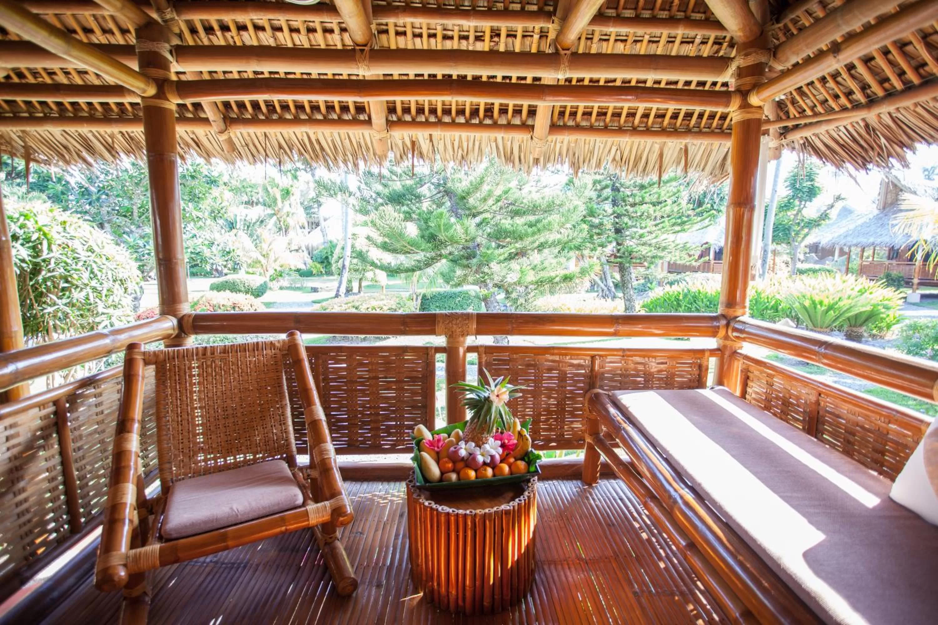 Patio in Pura Vida Beach & Dive Resort