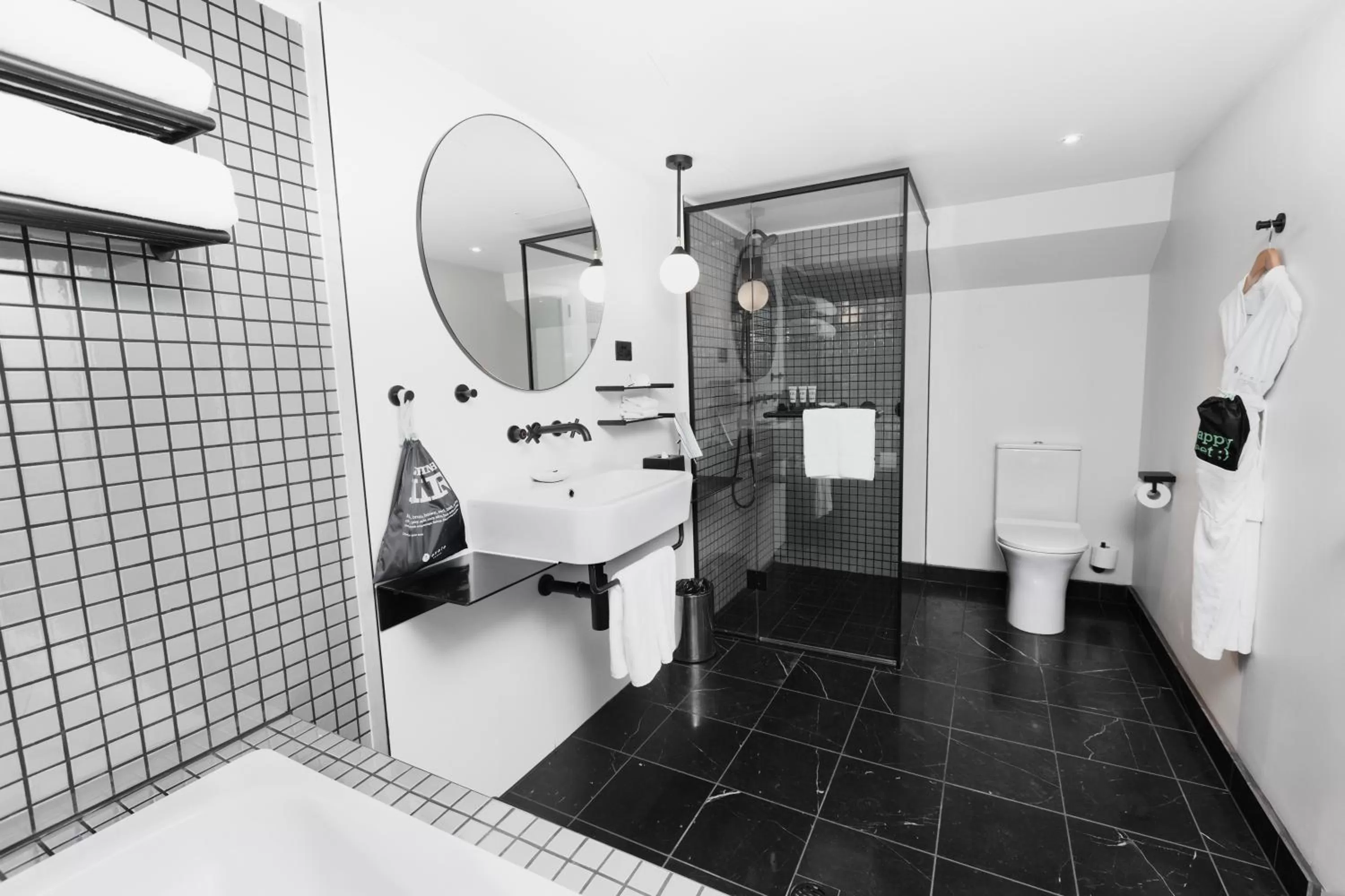 Bathroom in Ovolo Sydney Woolloomooloo, a Wyndham Hotel