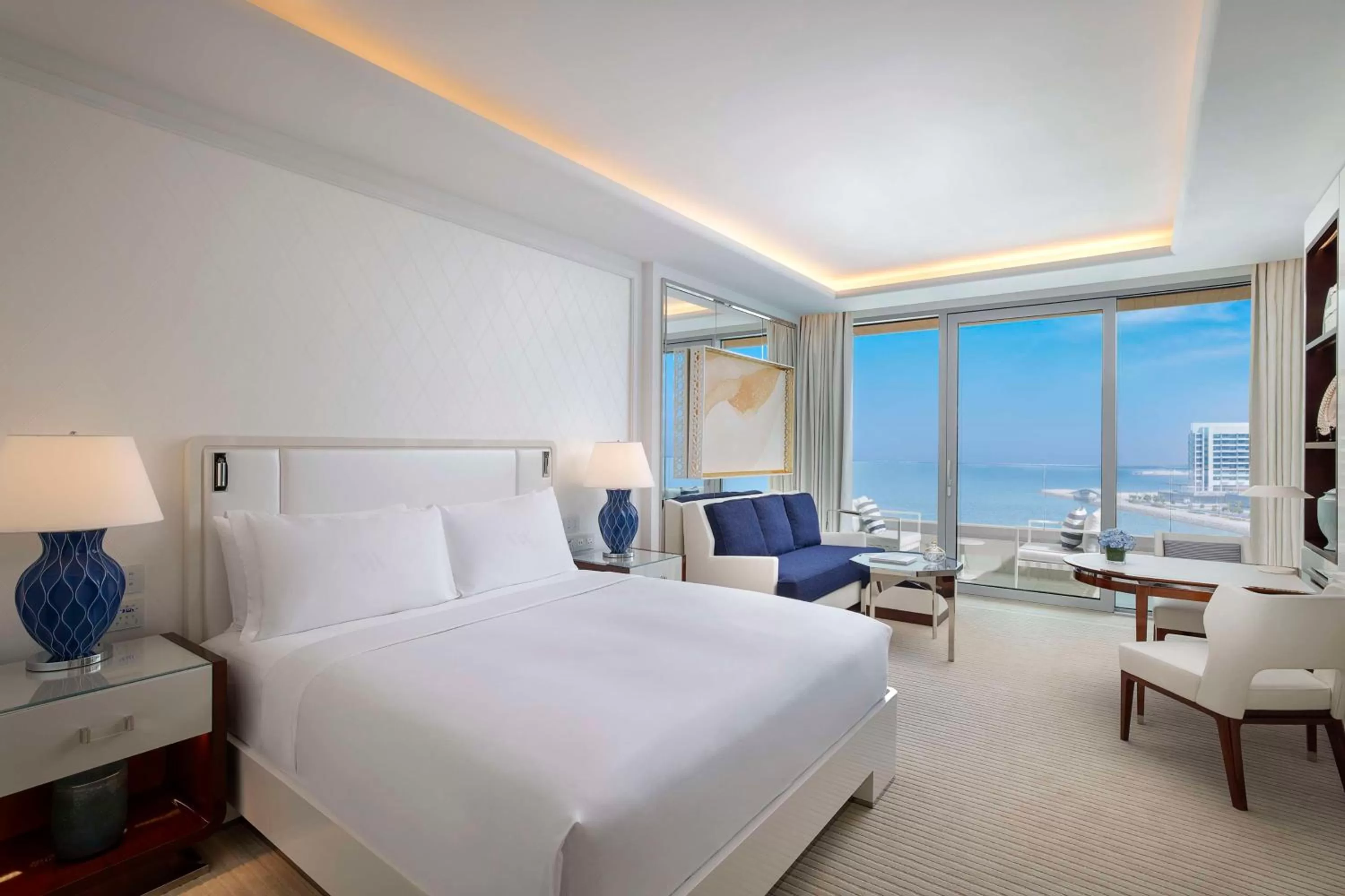Living room, Bed in Waldorf Astoria Doha Lusail
