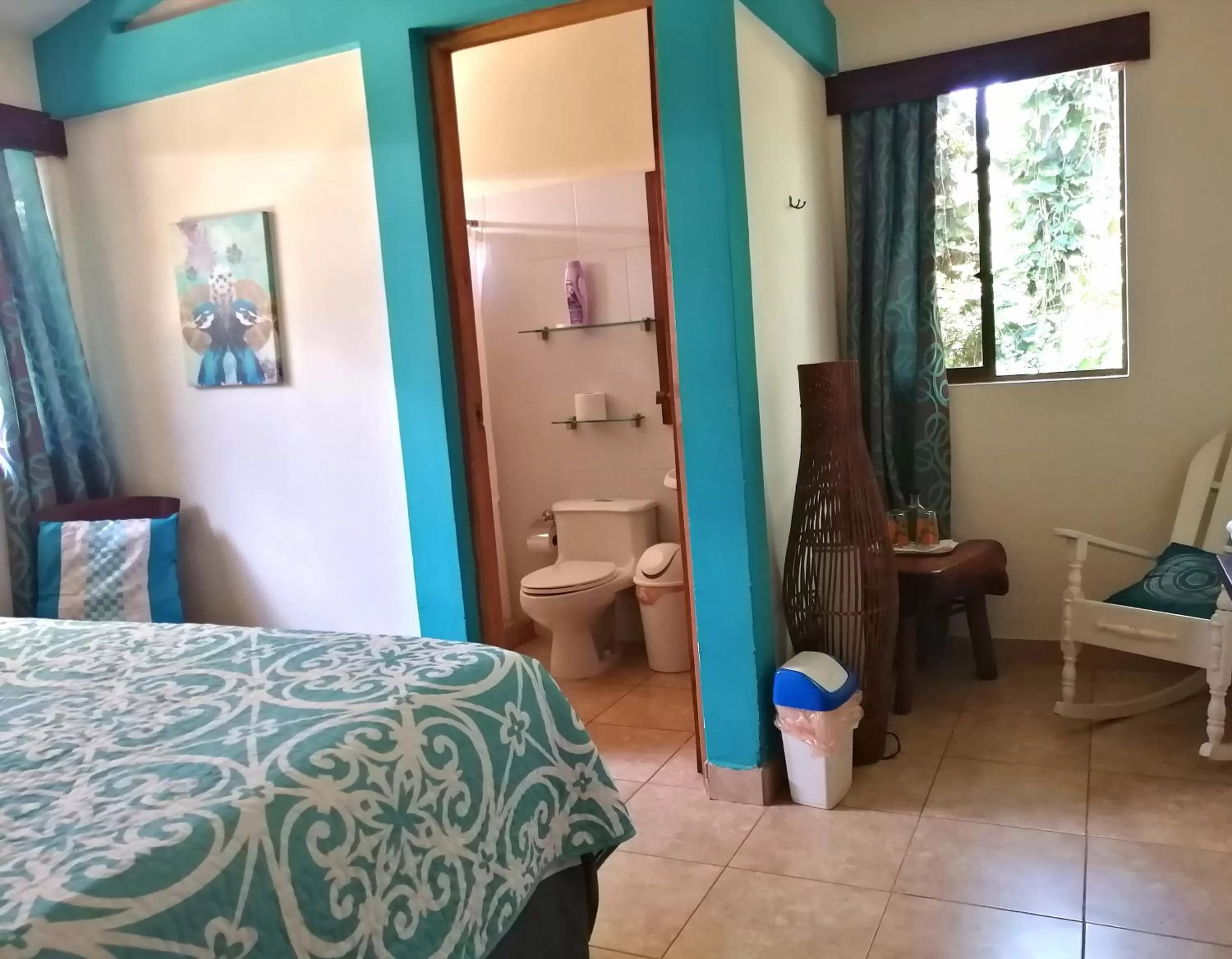 Bathroom, Bed in Xalli Beach Hotel
