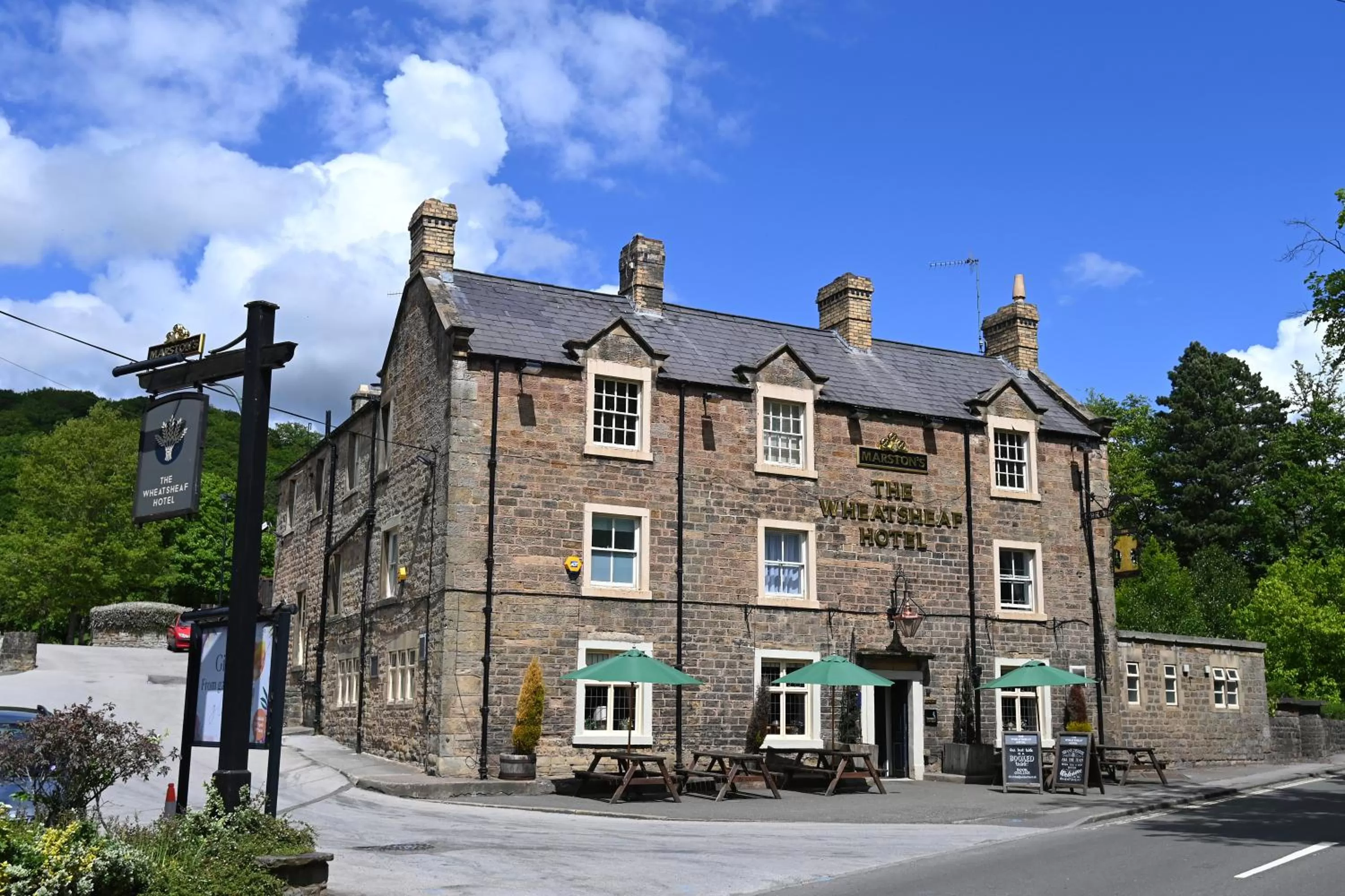 Facade/entrance in Wheatsheaf, Baslow by Marston's Inns