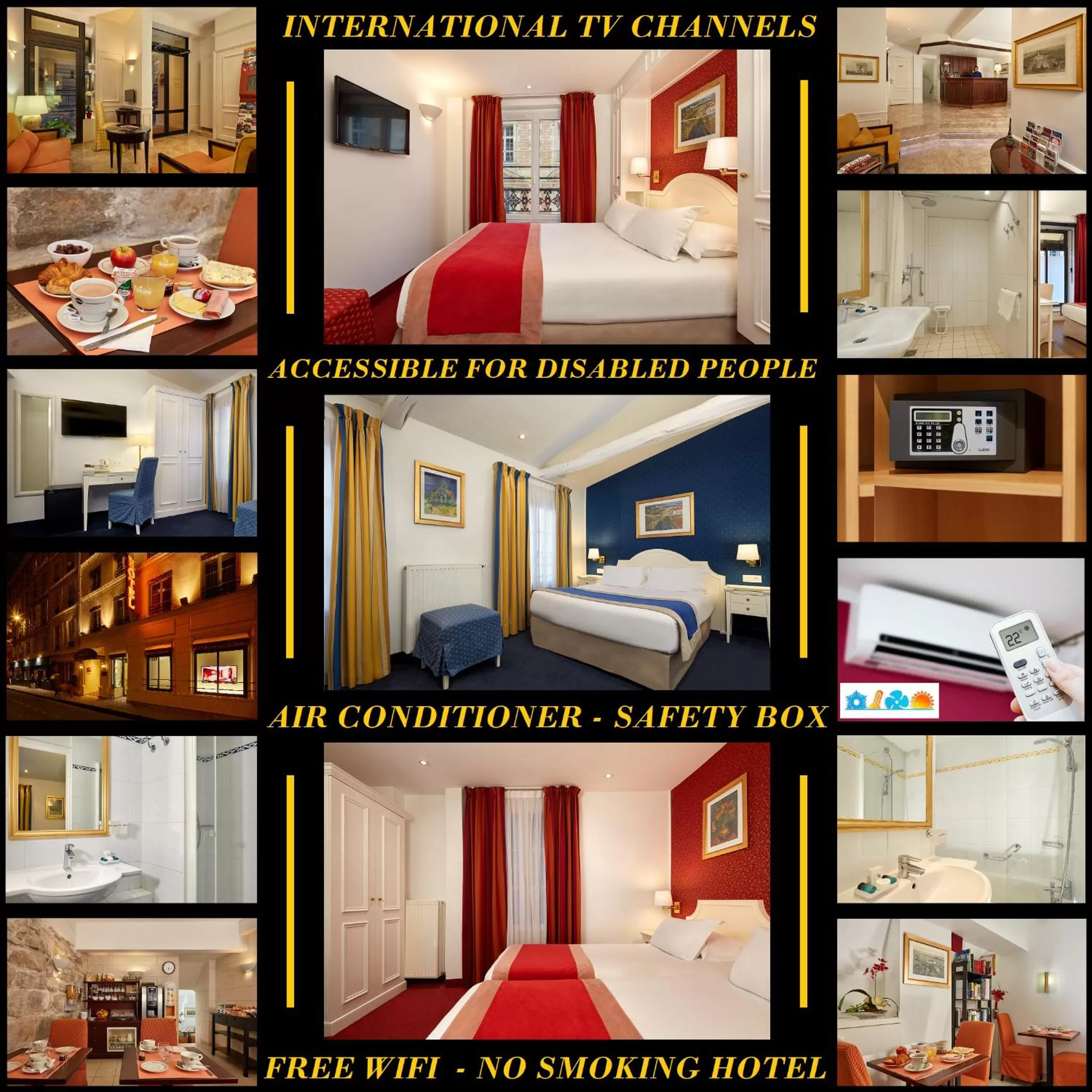 View (from property/room), Bed in Austin's Arts Et Metiers Hotel