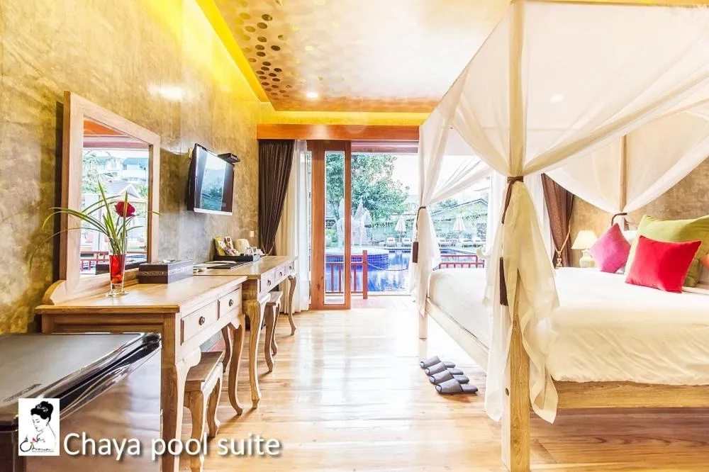 Bed in The Chaya Resort and Spa