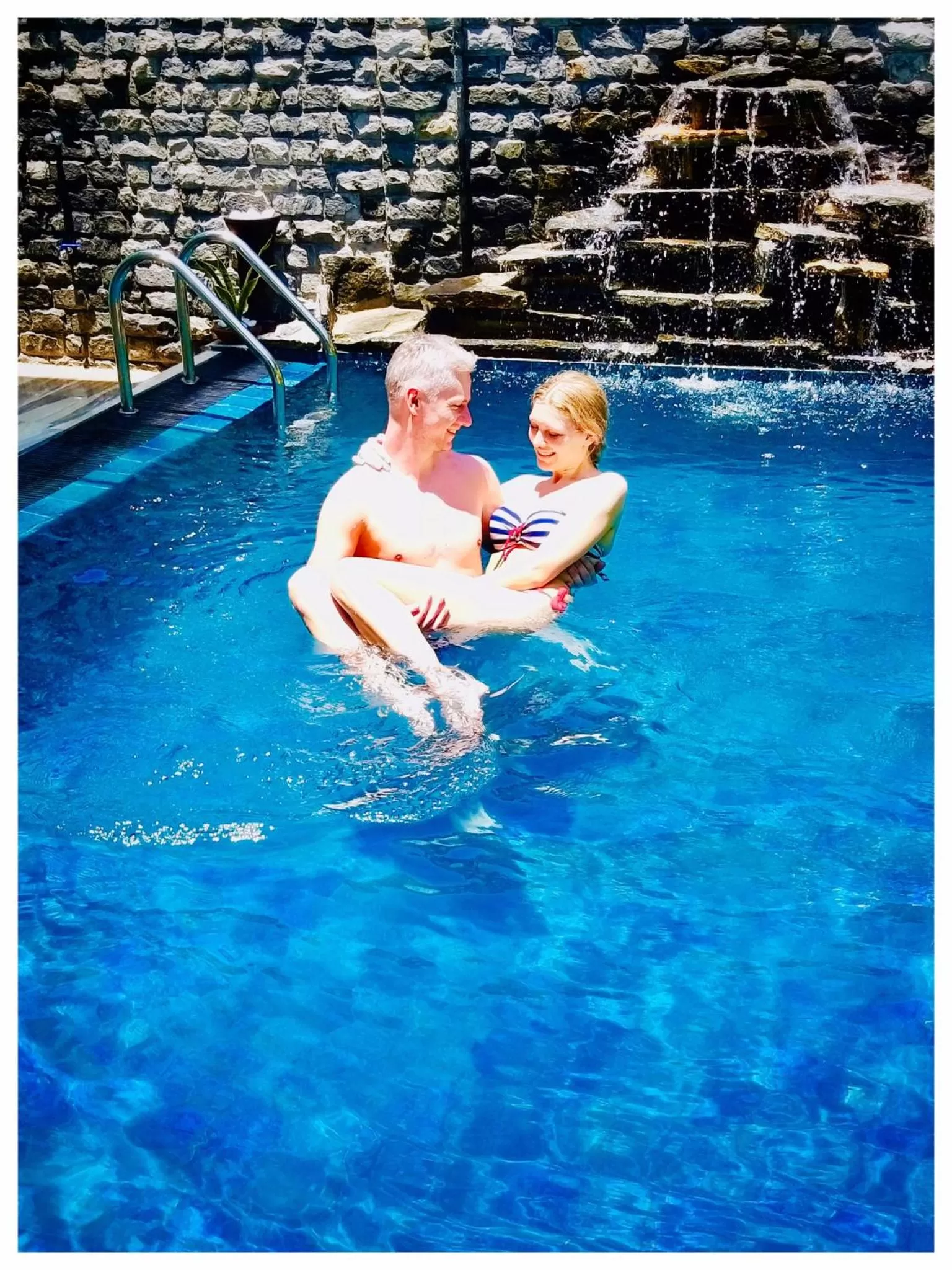 People, Swimming Pool in Negombo New Queen's Palace