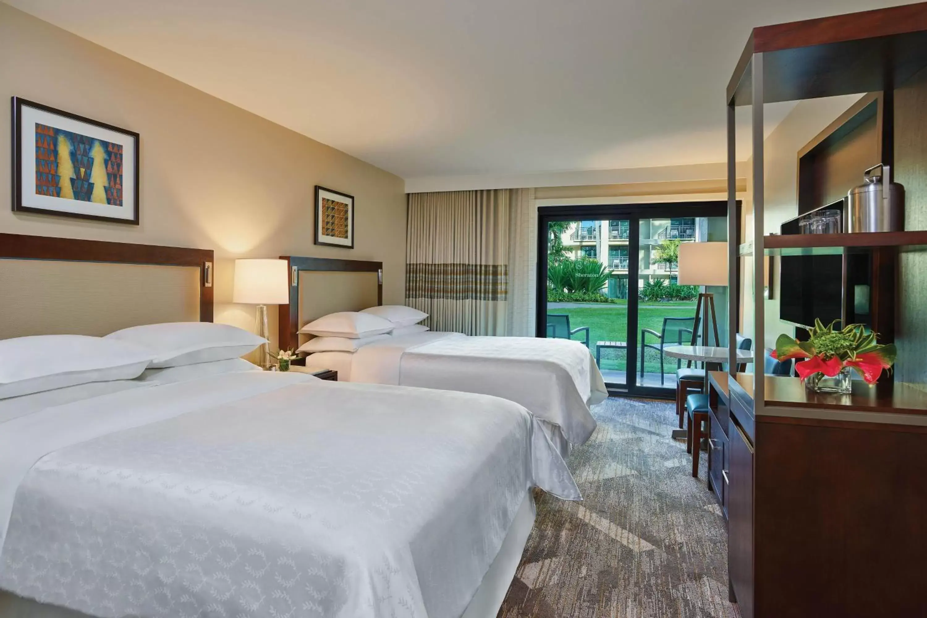Queen Room with Two Queen Beds and Garden View - Ground Floor in Sheraton Kauai Resort Villas Queen Room with Two Queen Beds and Garden View - Ground Floor in Sheraton Kauai Resort Villas