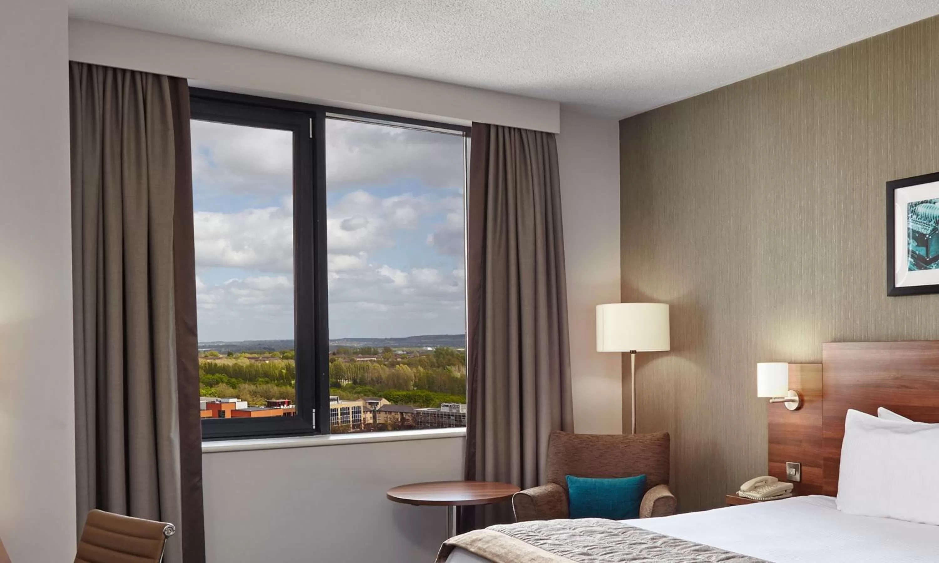 View (from property/room), Bed in Leonardo Hotel Milton Keynes