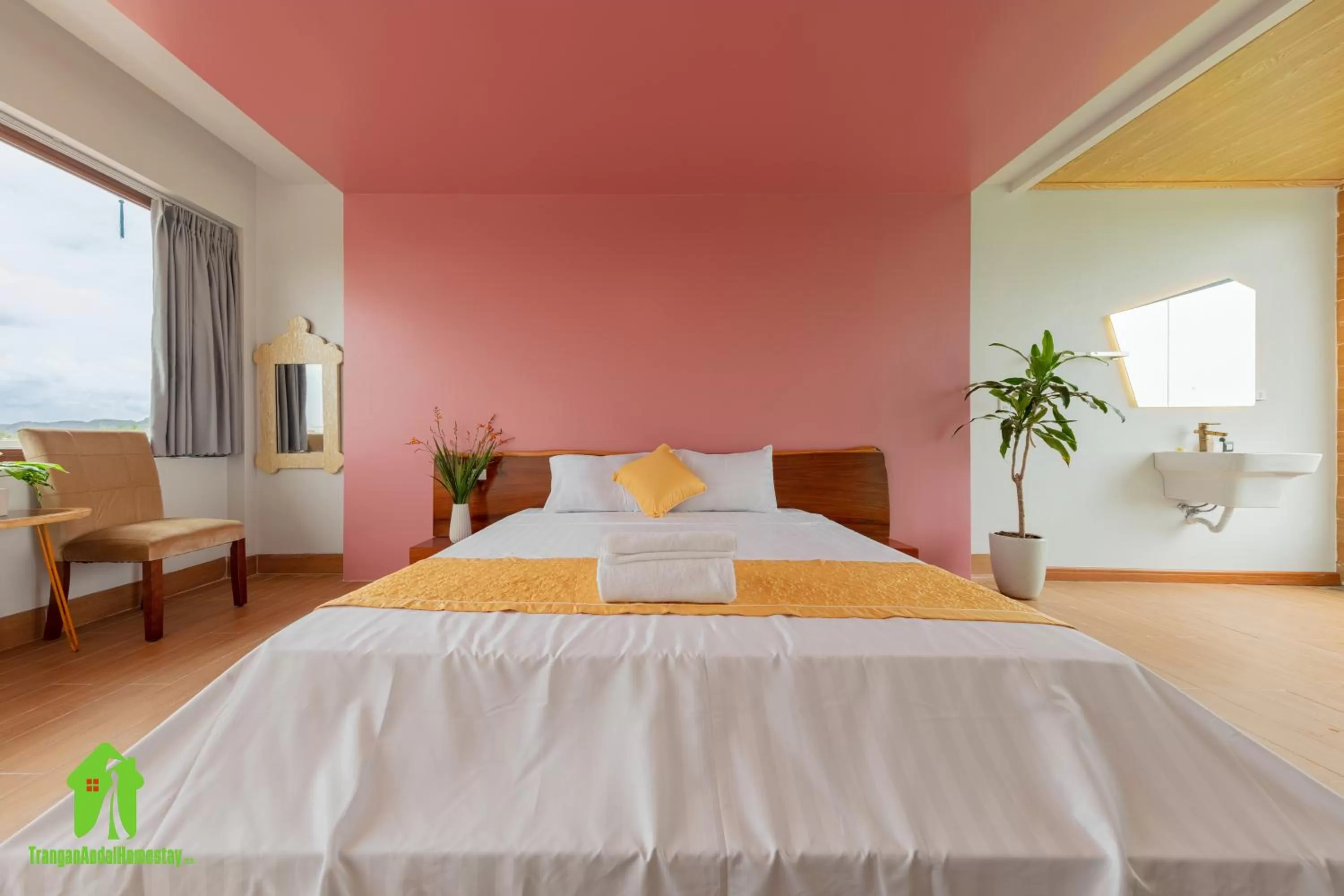 Bed in Trang An Ao Dai Homestay