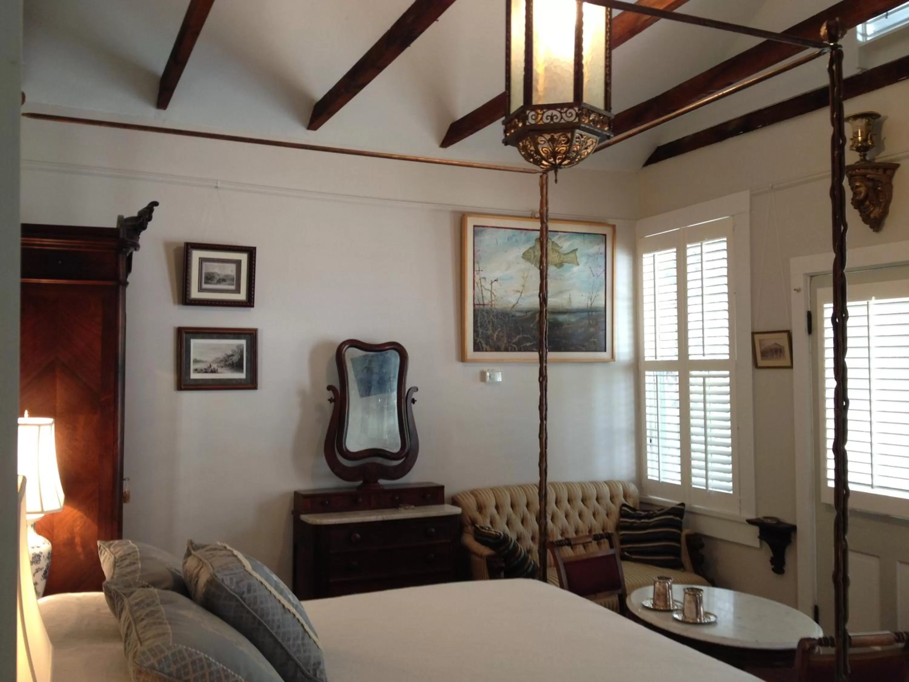 Bed in Stone House Musical B&B