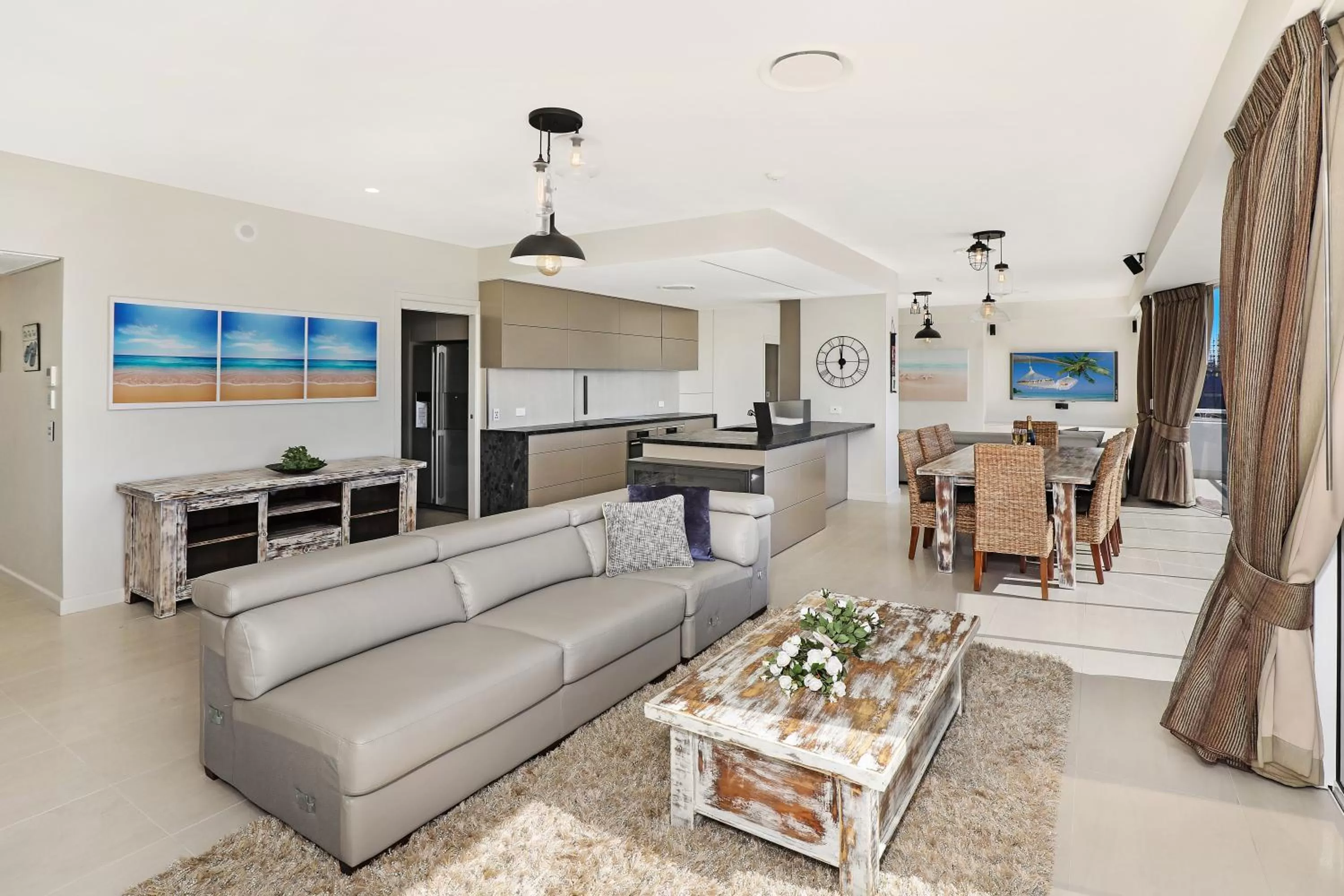 Living room in Beachside Resort Kawana Waters