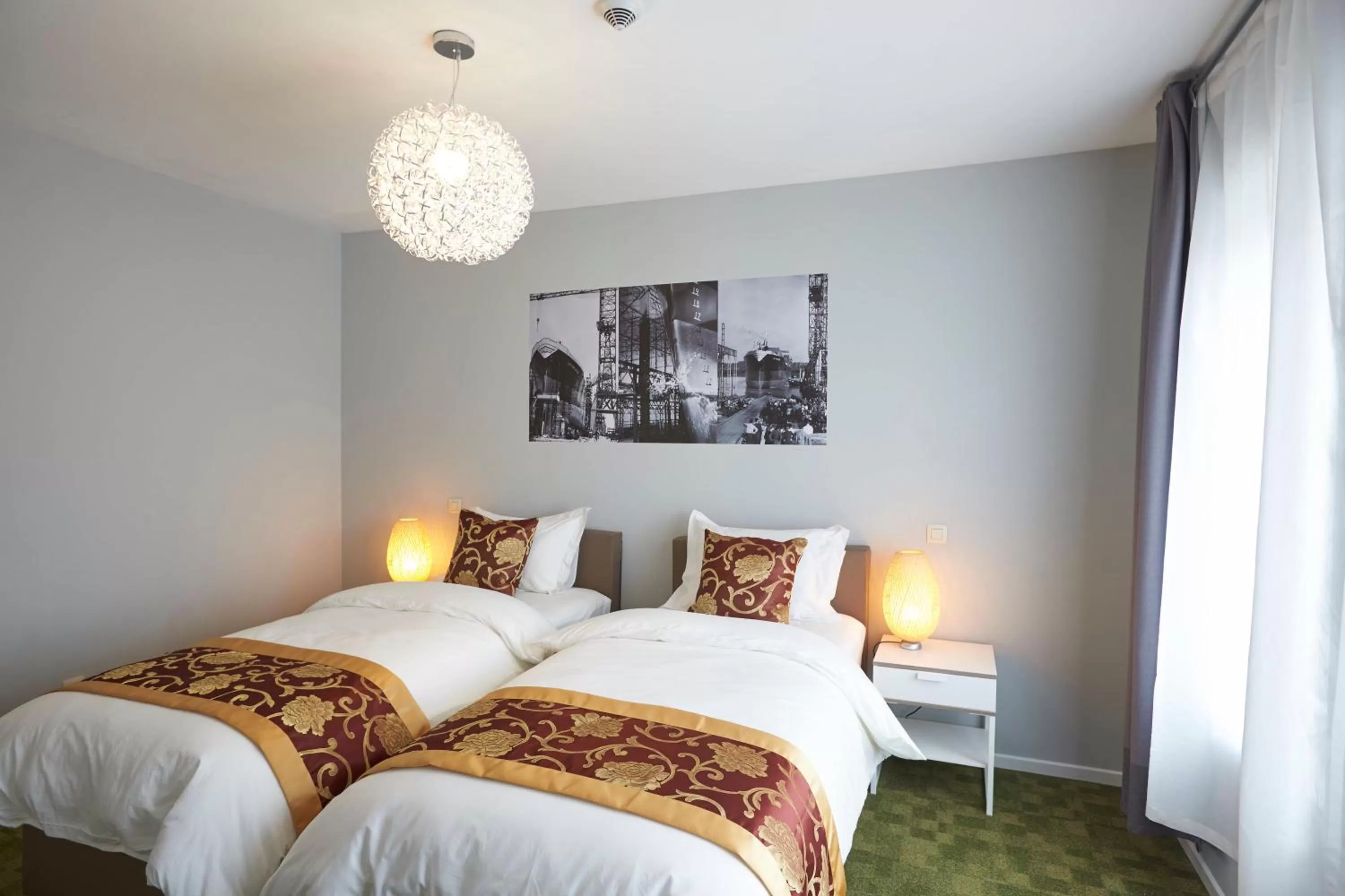 Decorative detail, Bed in Hotel Temse