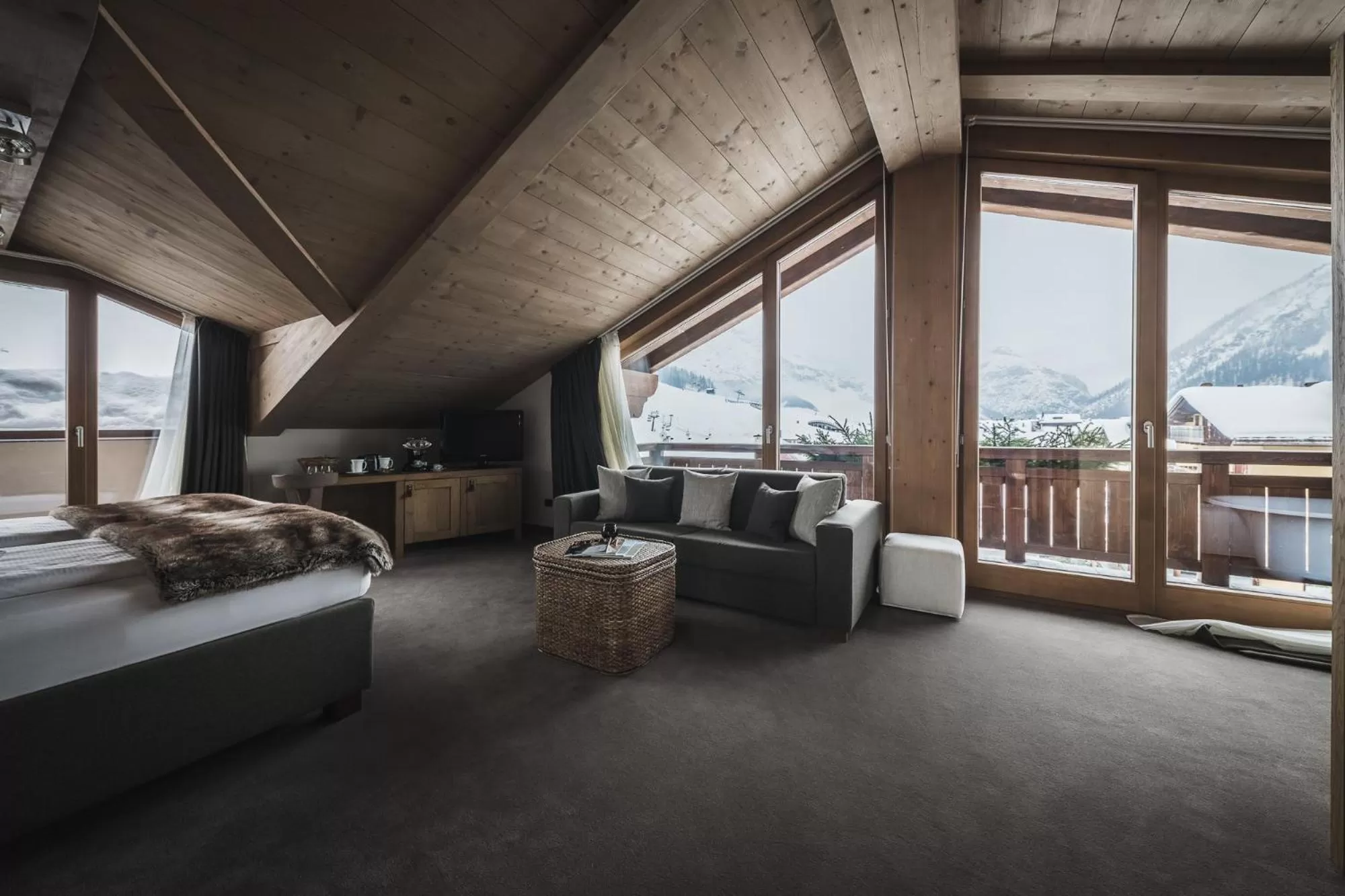 Living room, Bed in Eco & Wellness Boutique Hotel Sonne