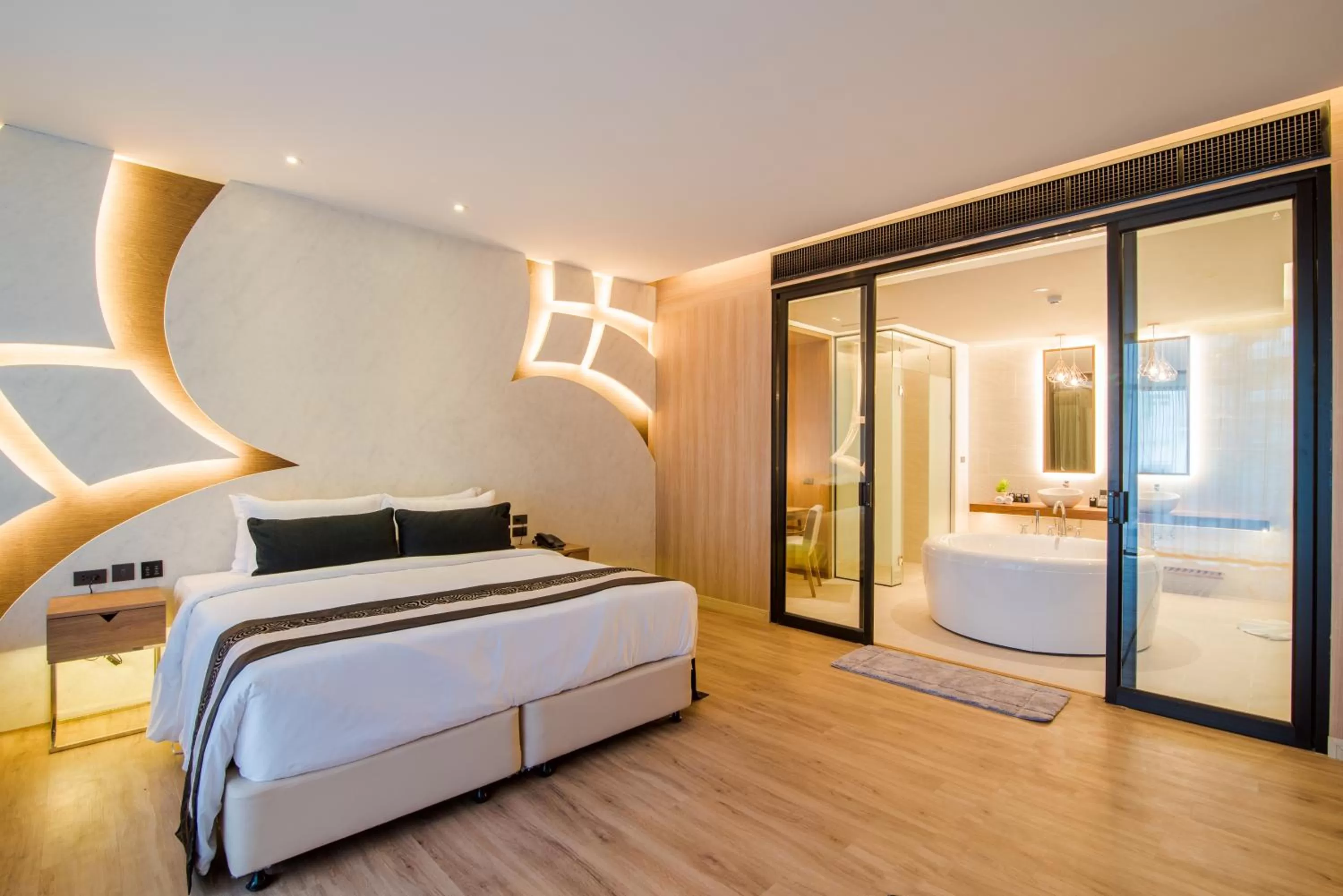 Bathroom, Bed in The Yana Villas Hua Hin