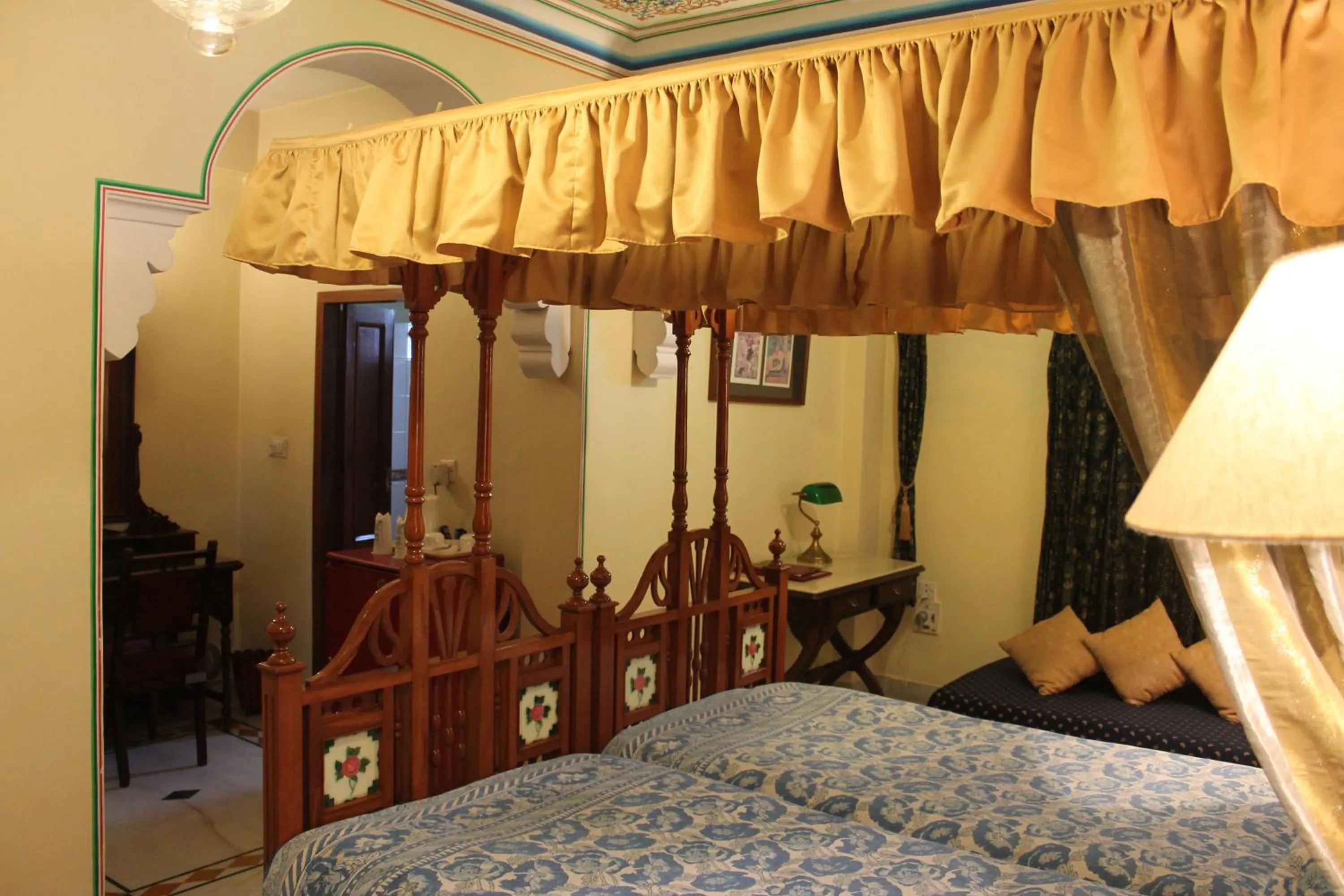 Photo of the whole room, Bed in Madhuban - A Heritage Home