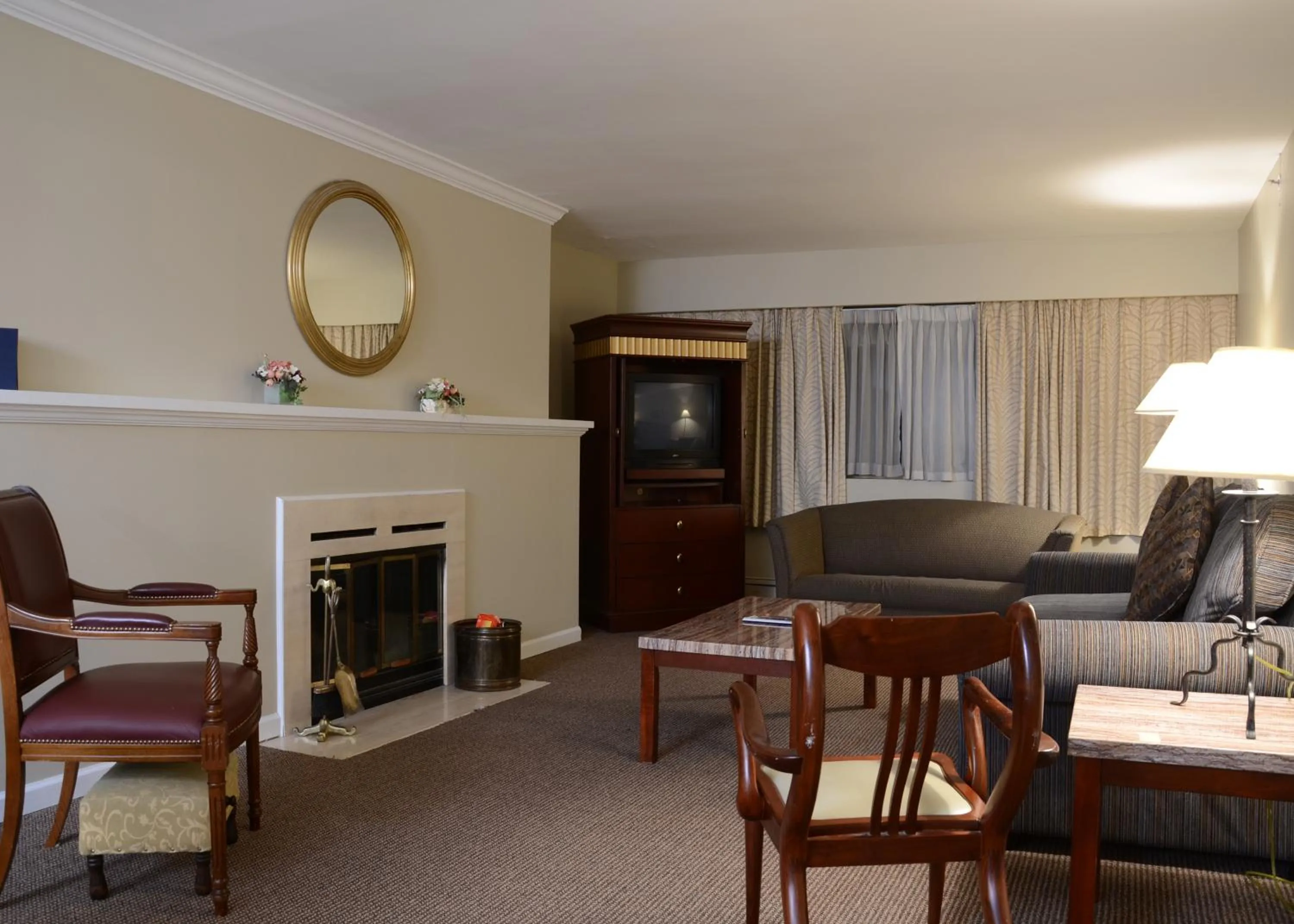 Living room in Rosellen Suites at Stanley Park