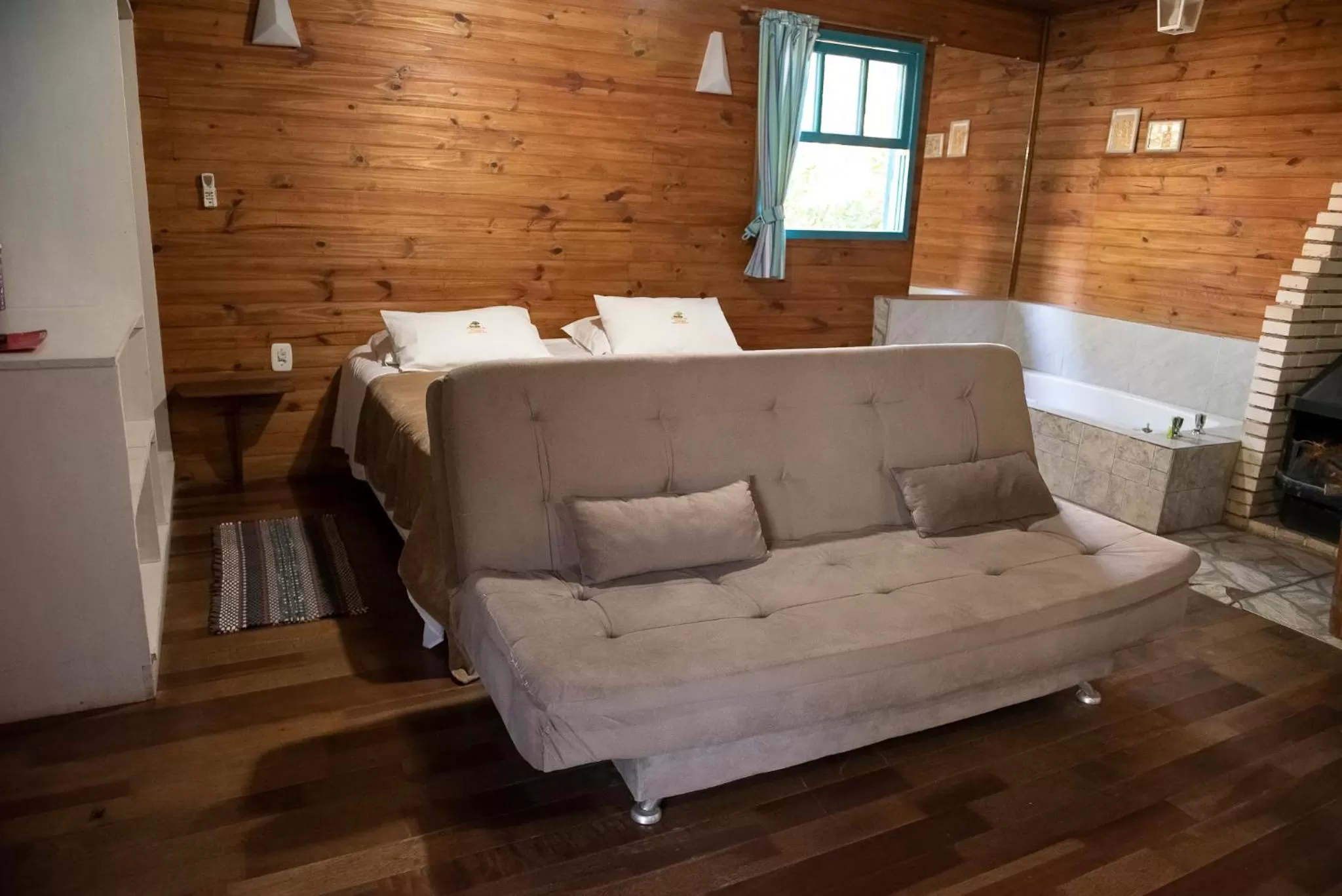 Bed in Pousada da Chacara