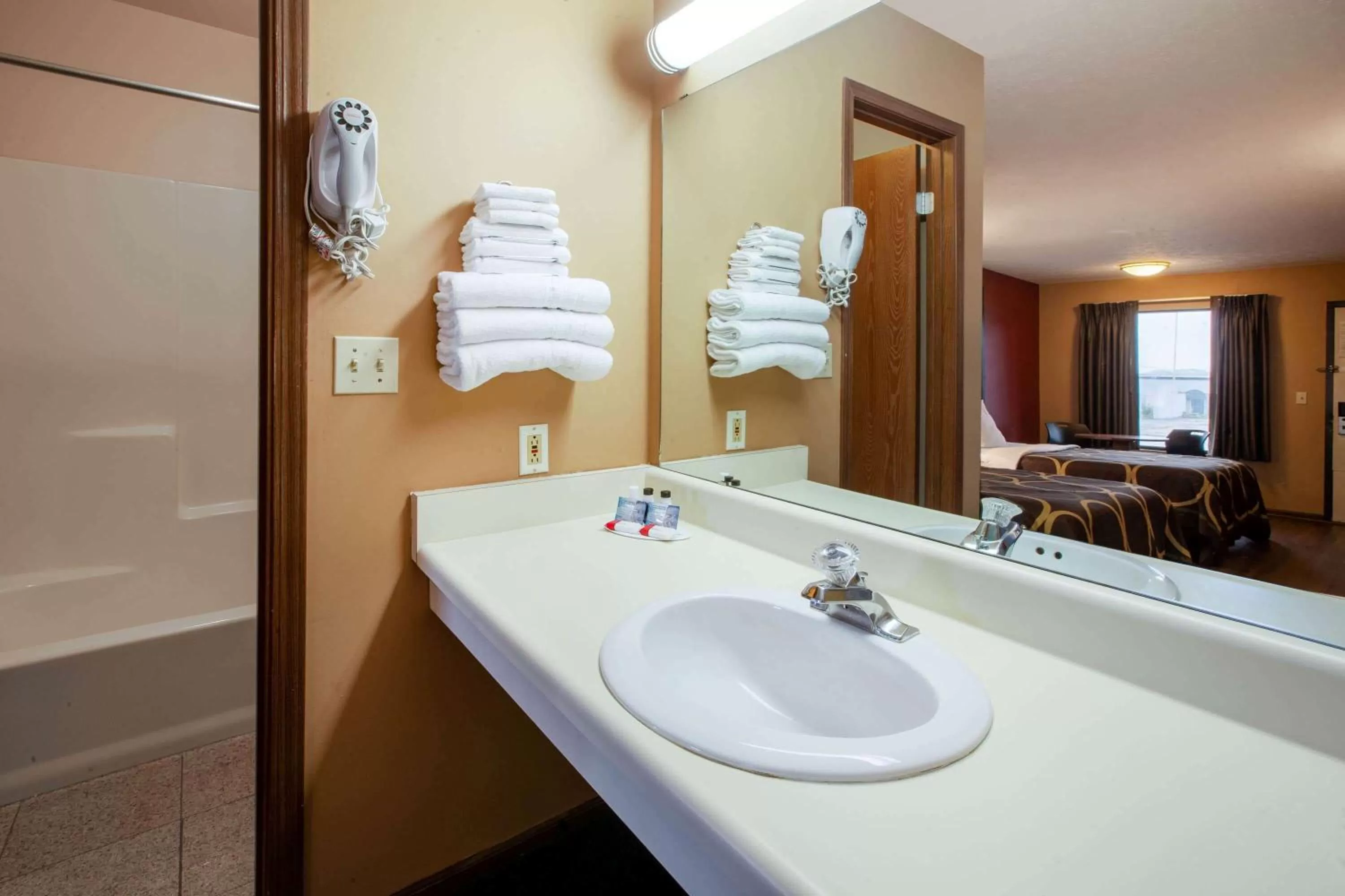 Bathroom in Super 8 by Wyndham Sandusky