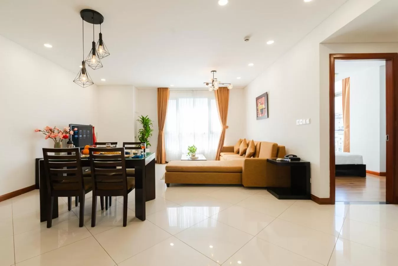 Living room in Lancaster Ho Chi Minh Serviced Apartment Official
