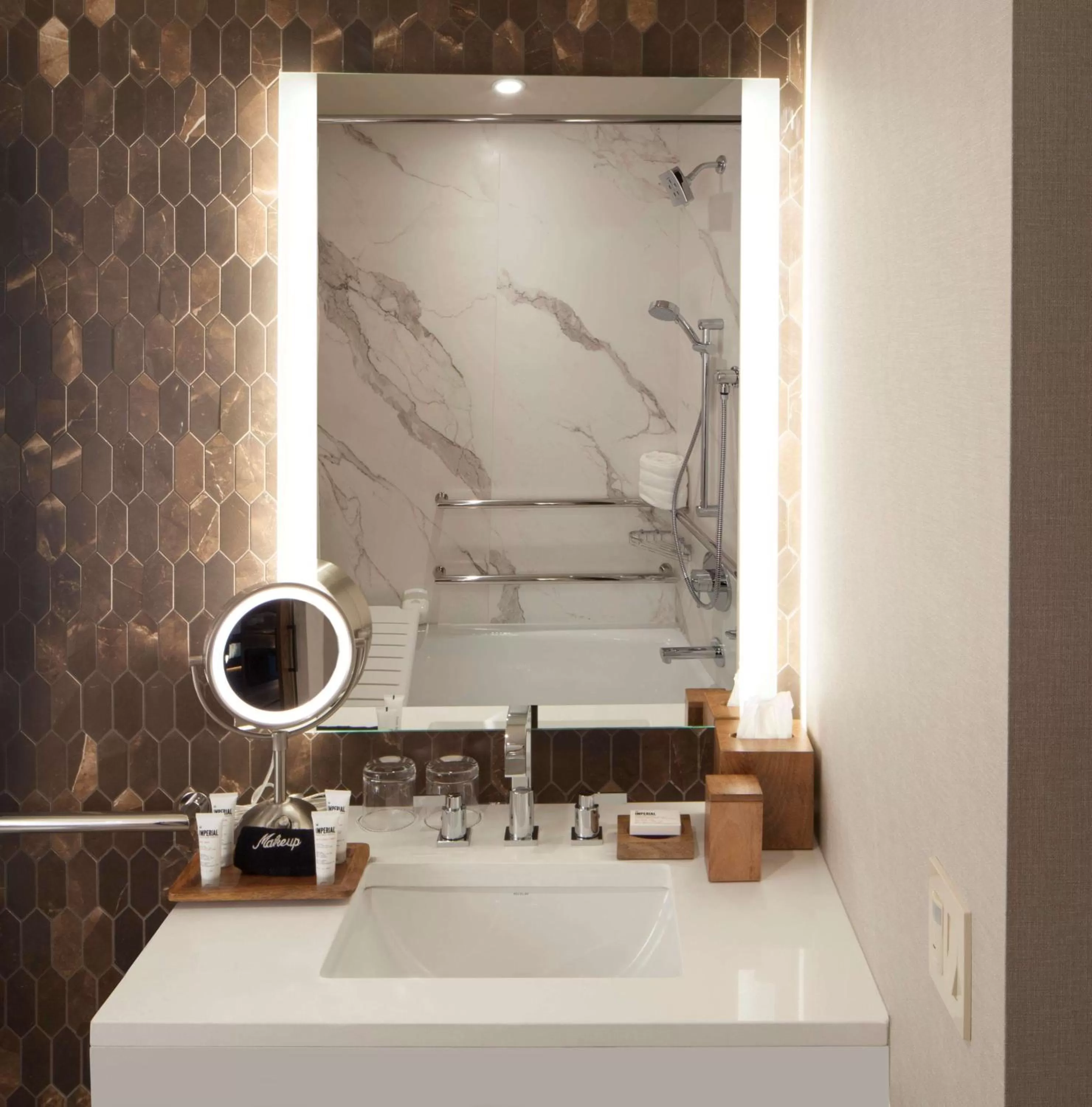 Bathroom in The Porter Portland, Curio Collection By Hilton