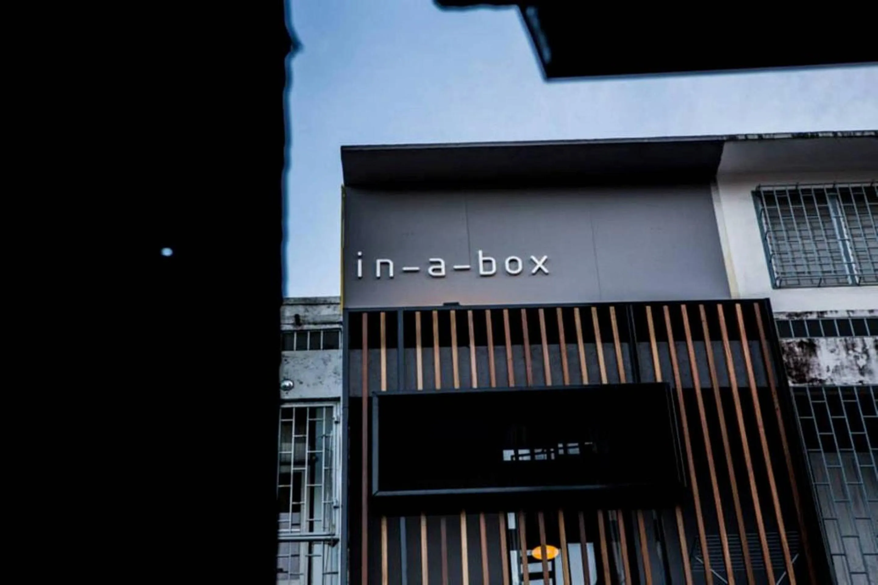 Facade/entrance in In a Box Hostel