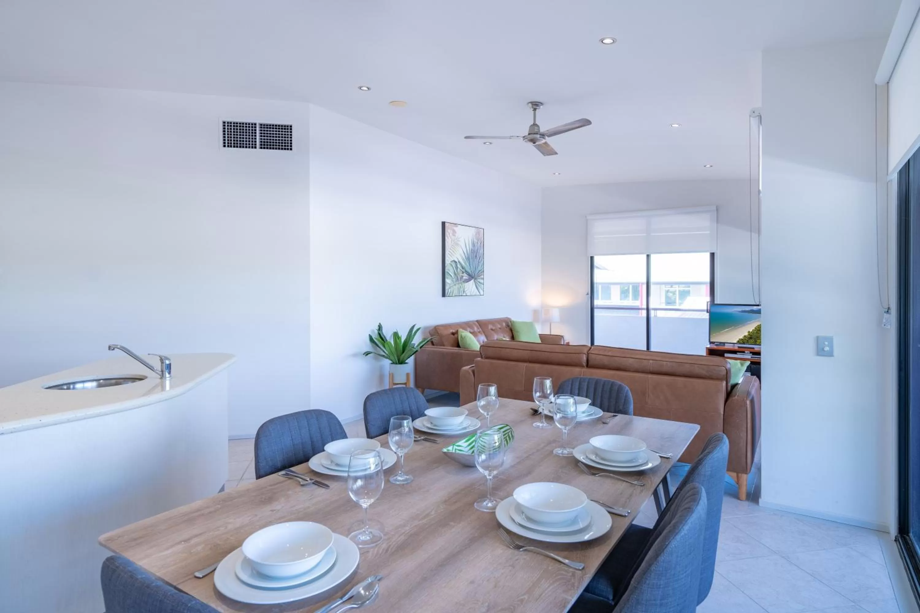 Dining area in Saltwater Luxury Apartments