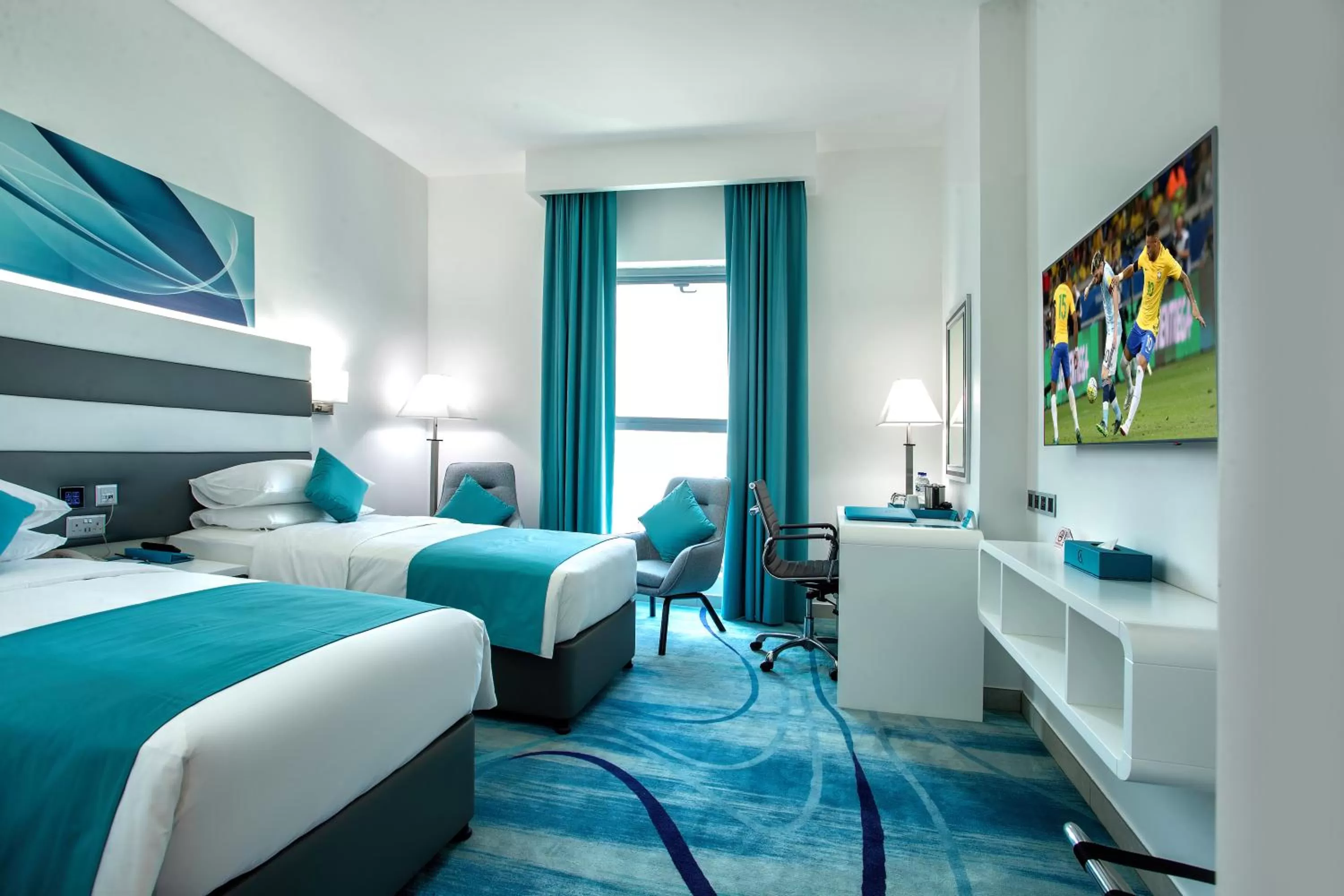 Bedroom, Bed in City Avenue Al Reqqa Hotel