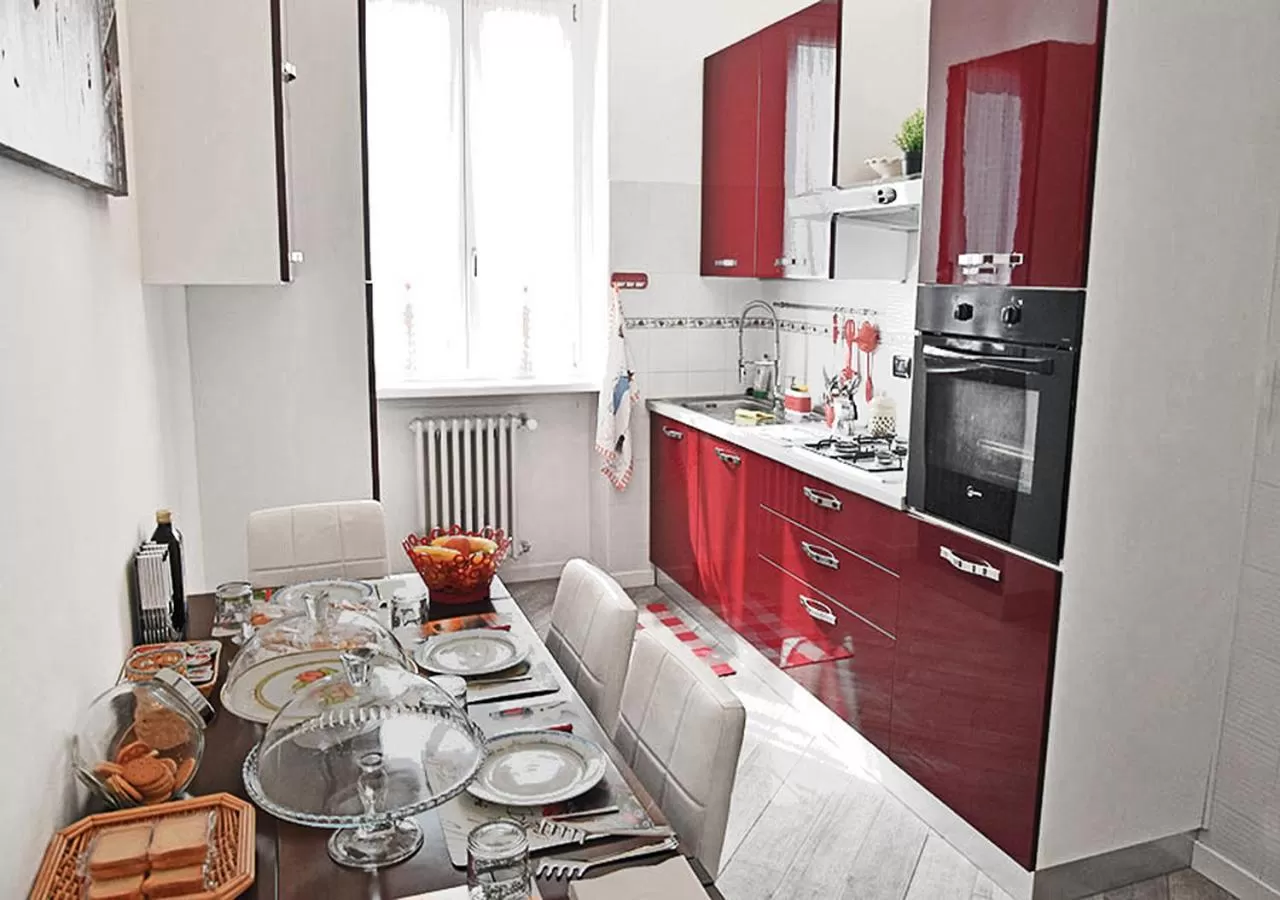 Communal kitchen in B&B Borfuro