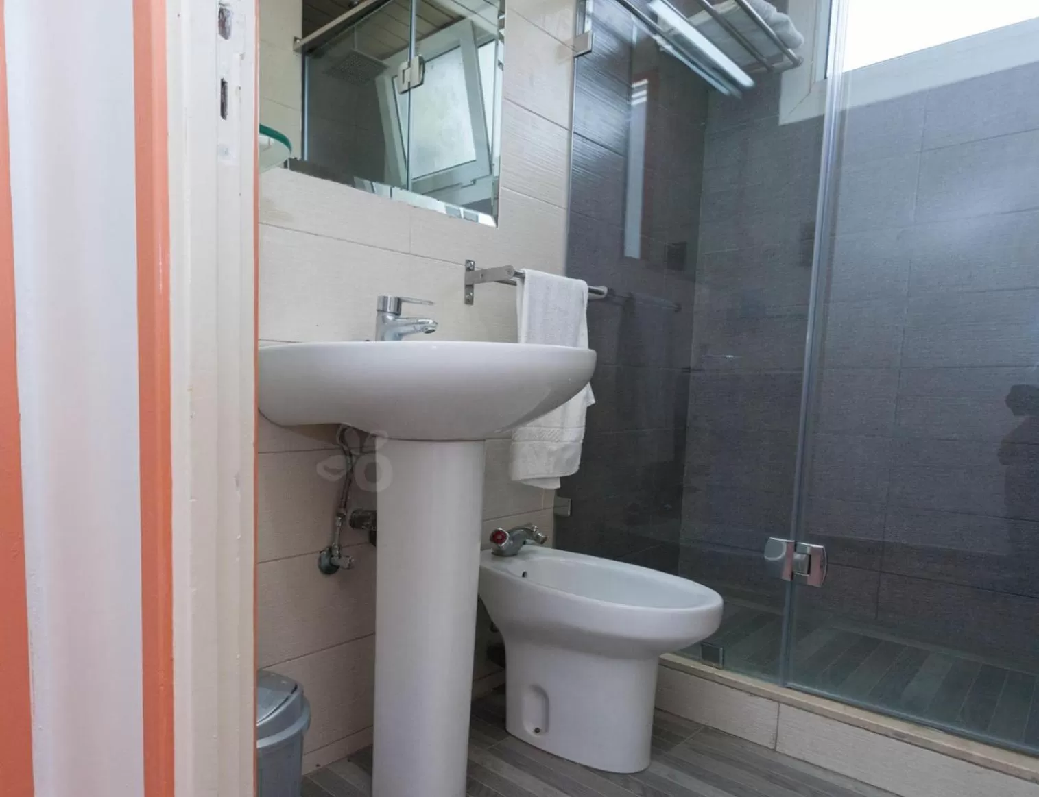 Shower, Bathroom in Hôtel Astrid