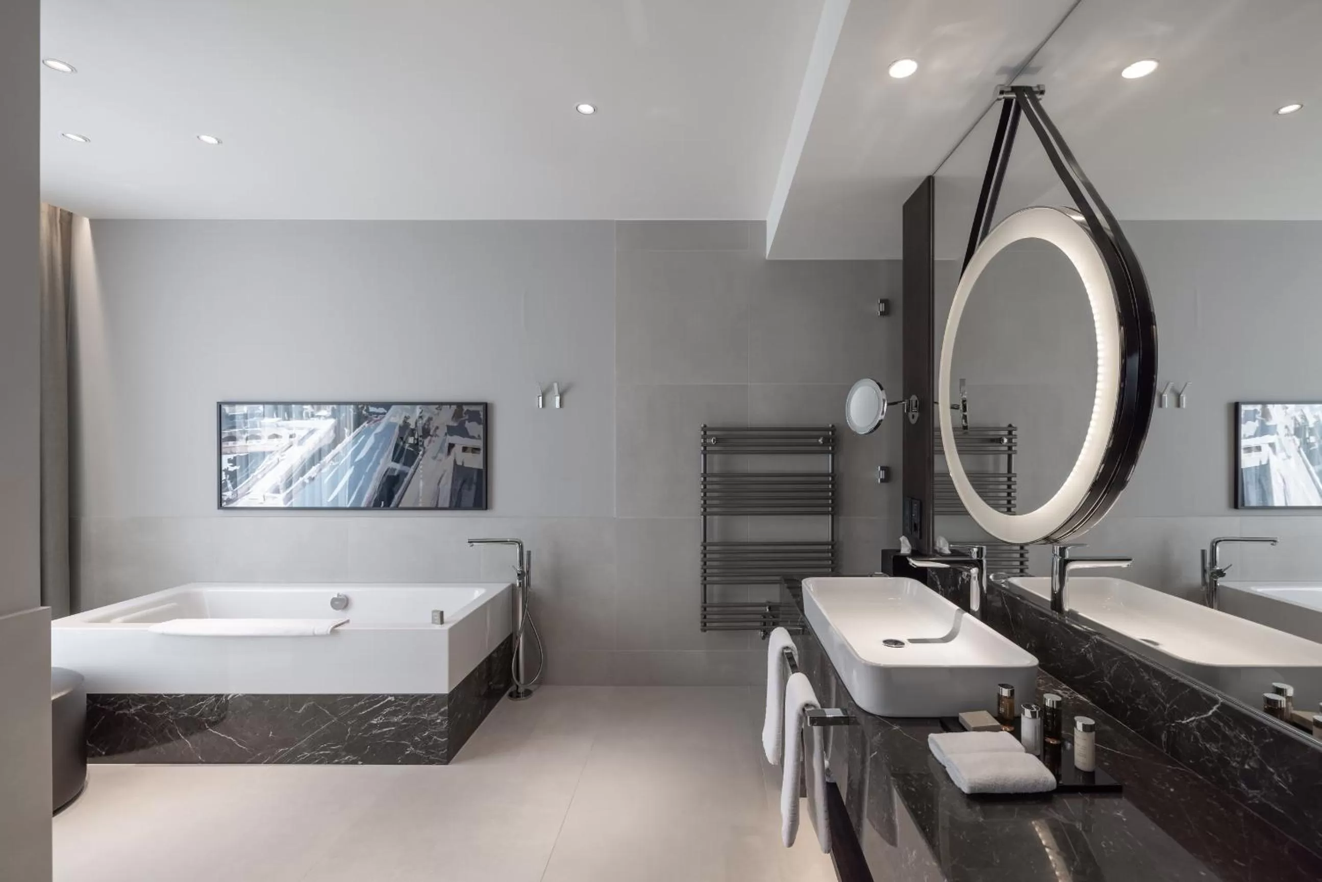 Bathroom, Bed in InterContinental - Ljubljana by IHG