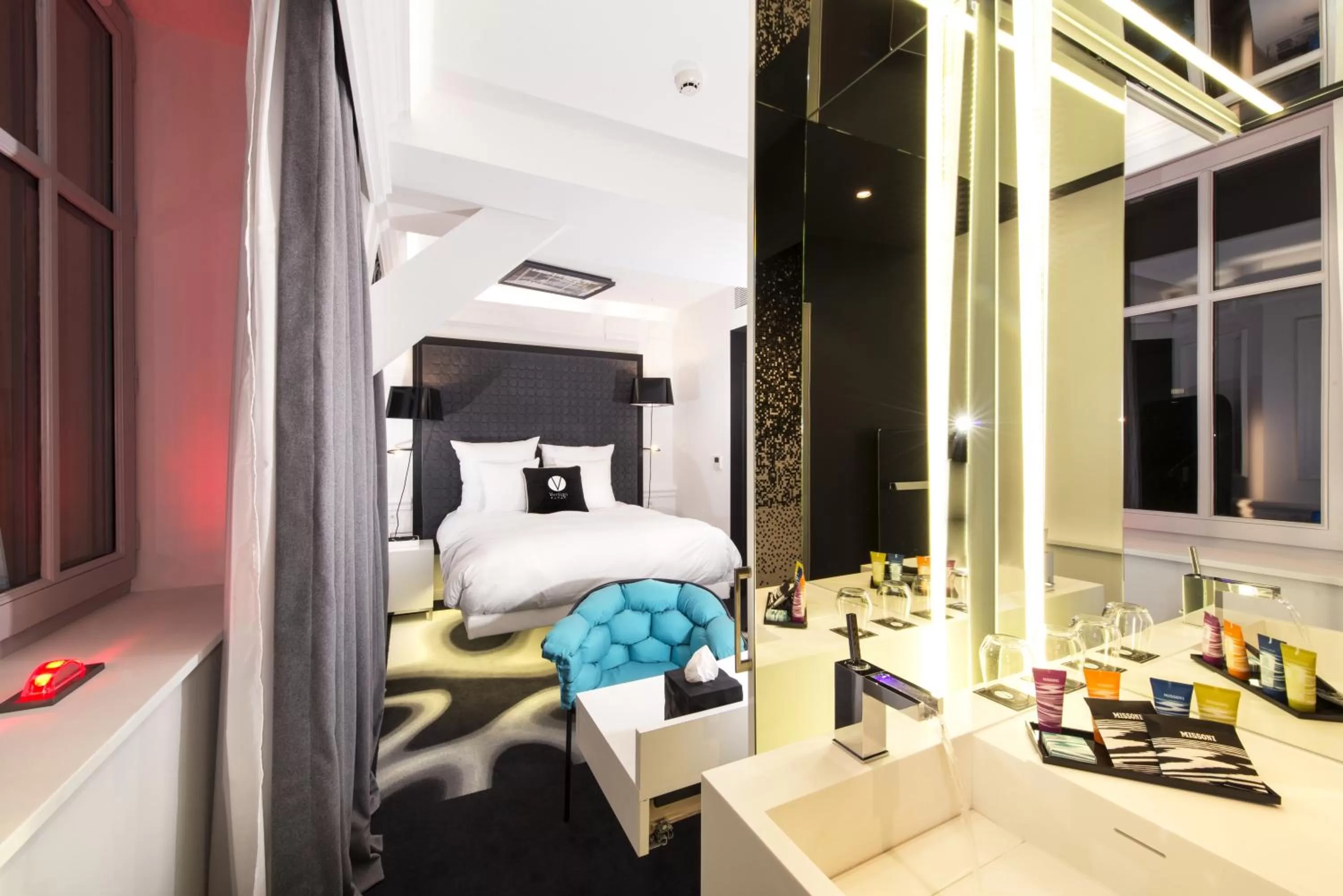 Bedroom in Vertigo Hotel, Dijon, a Member of Design Hotels