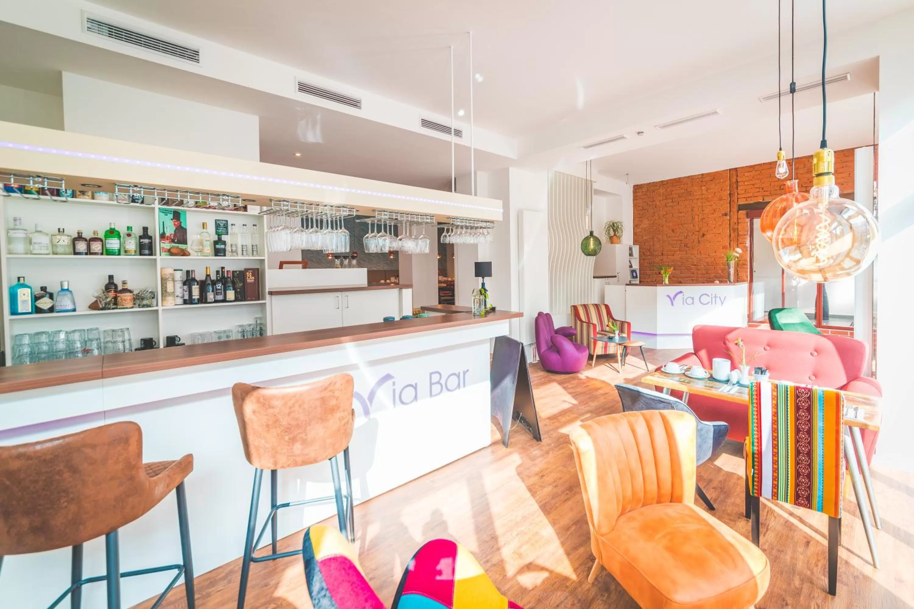 Lounge or bar in Hotel via City Leipzig Mitte