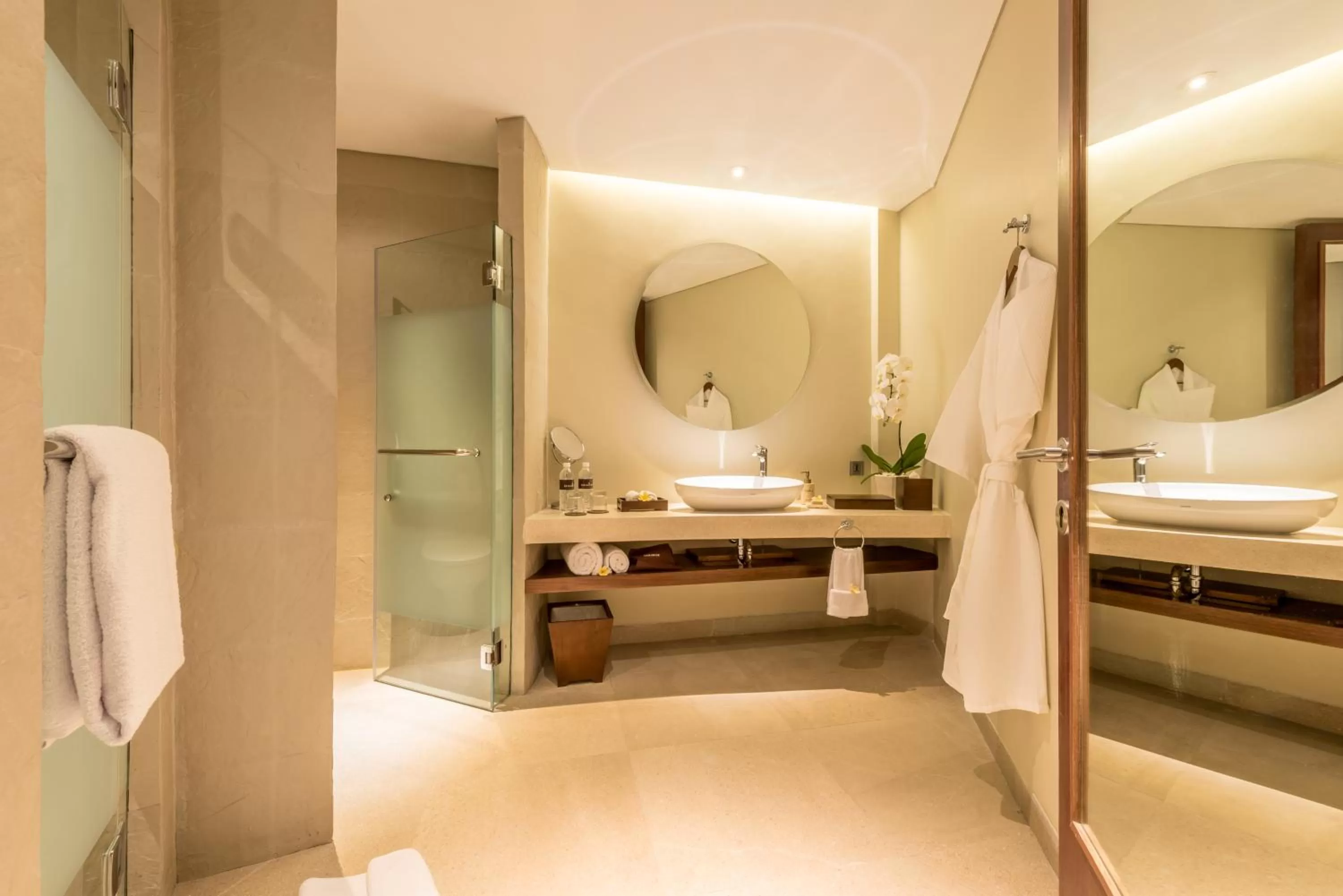 Bathroom, Bed in tanadewa Resort Ubud Bali by Cross Collection
