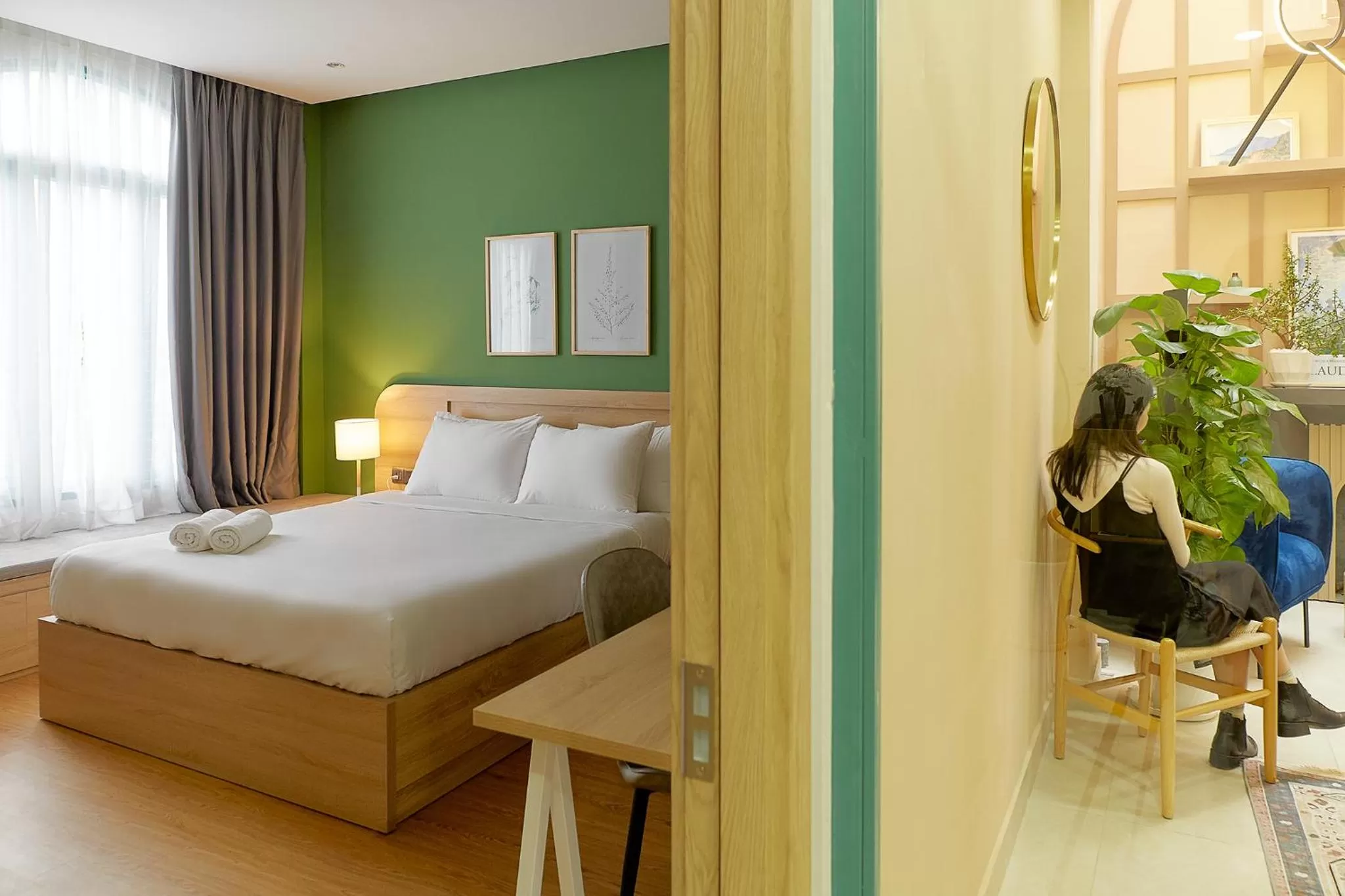 Decorative detail, Bed in Larimar Villas Cô Giang