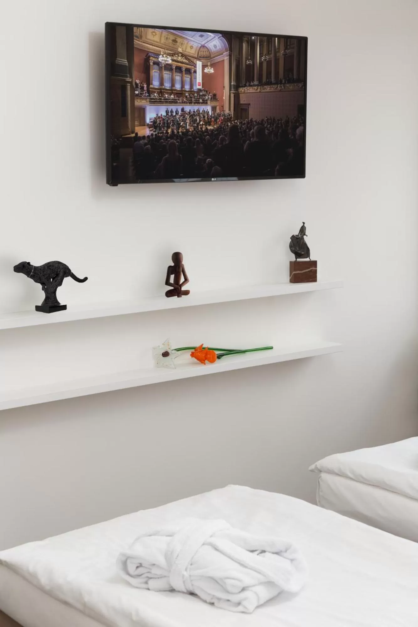 Bed in Skyhotel Prague