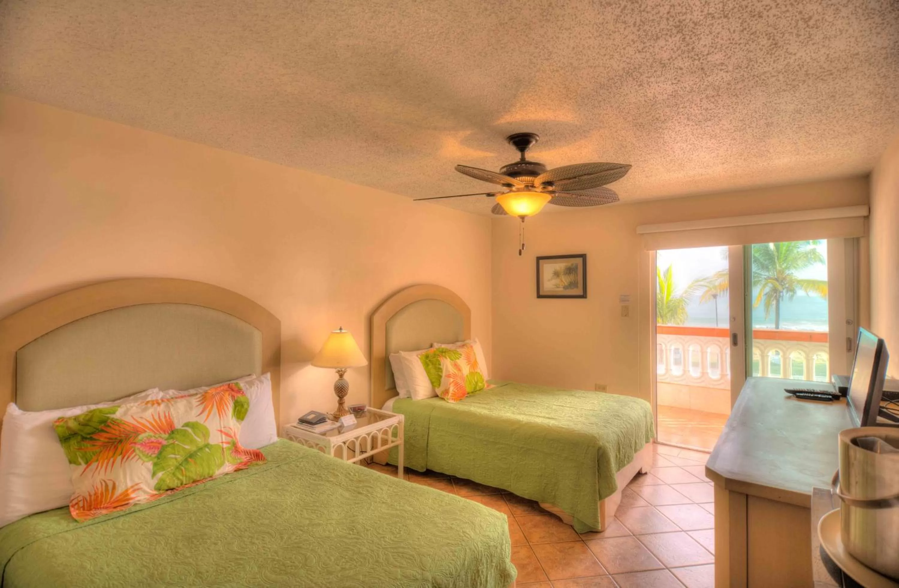 Bed in Luquillo Sunrise Beach Inn