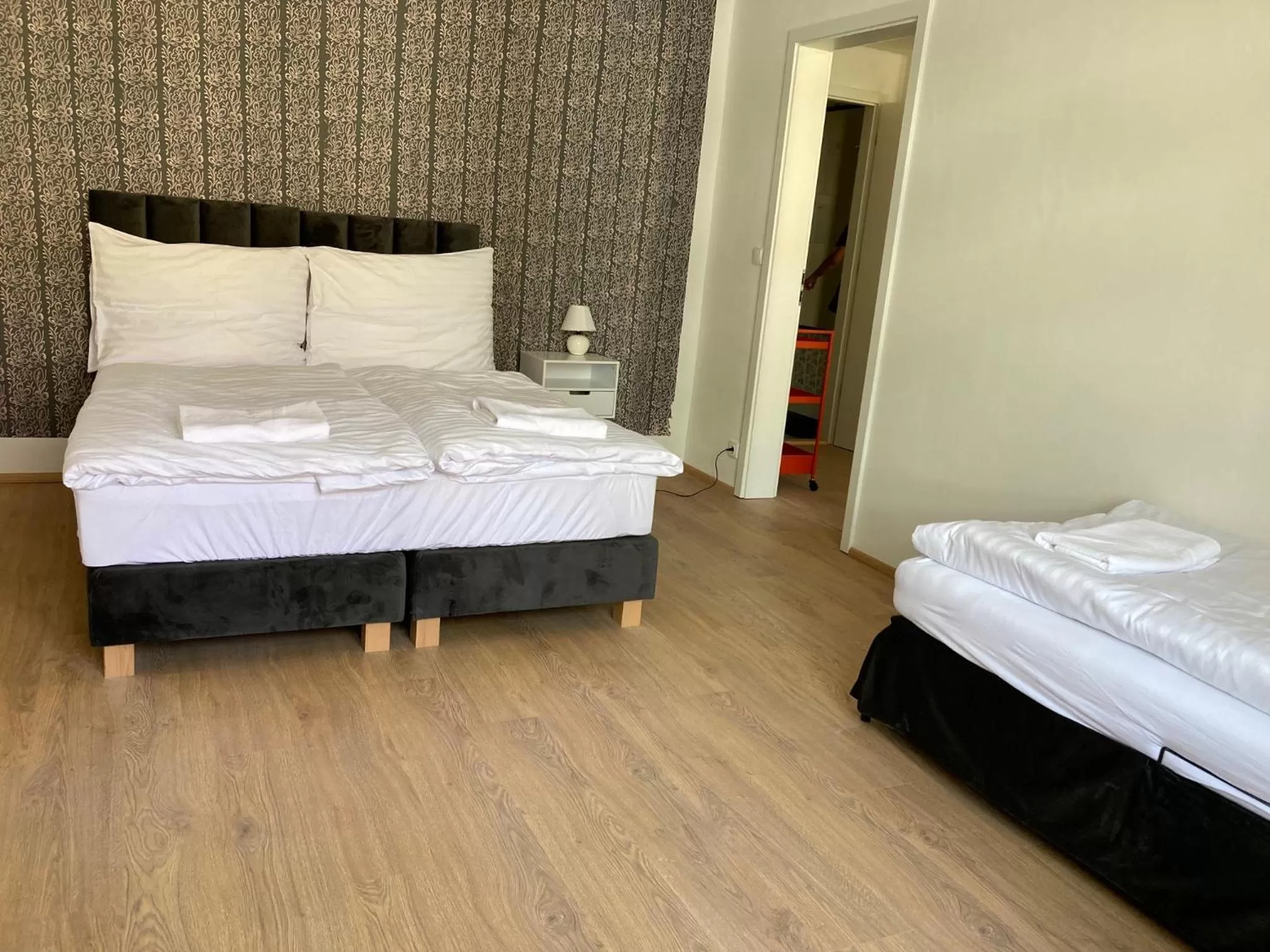 Bed in Žižkov tower suites