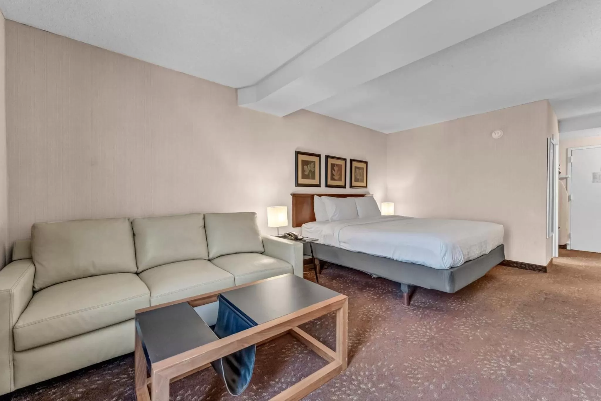 Bed in Buffalo Airport Hotel