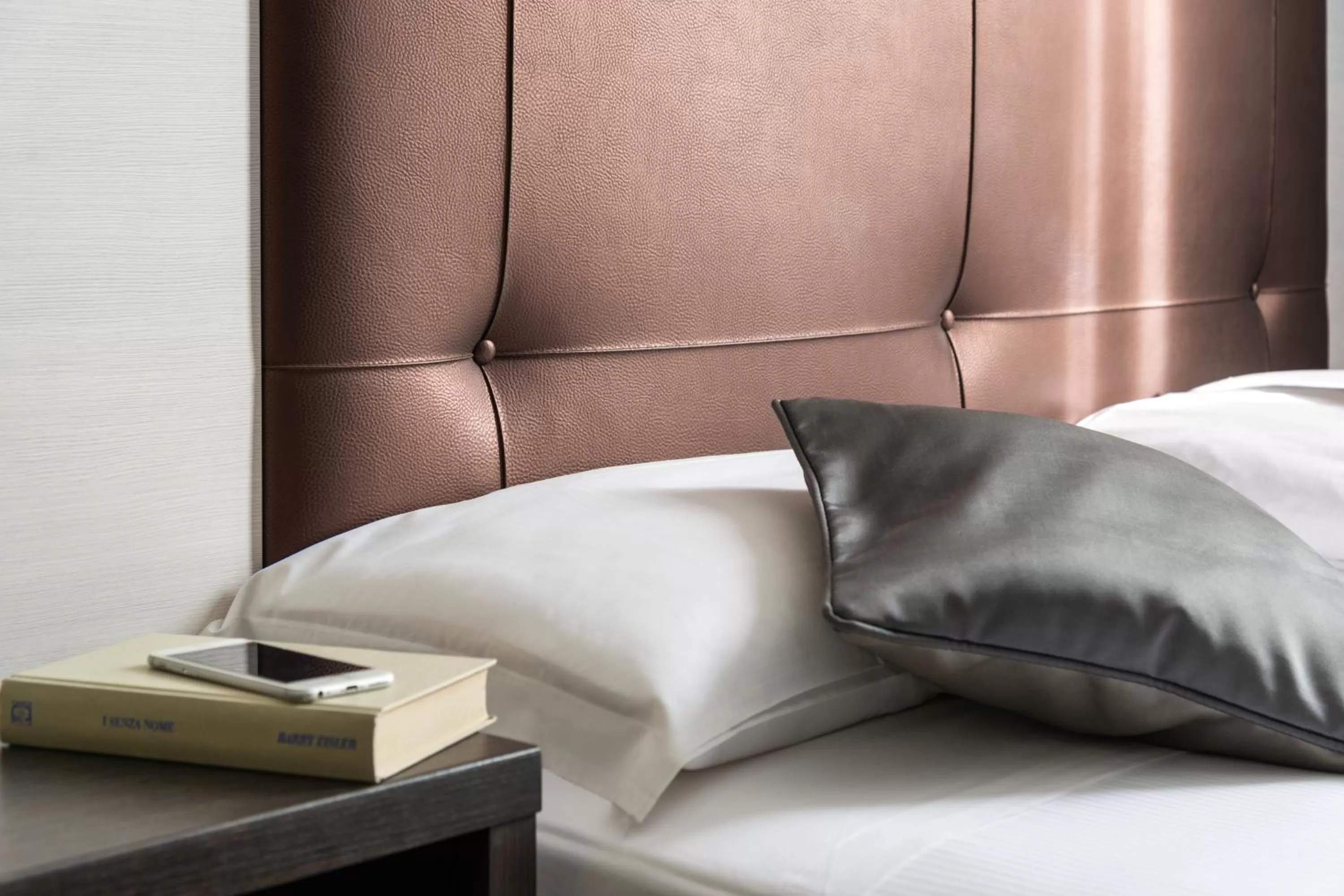 Decorative detail, Bed in Ibis Styles Milano Centro