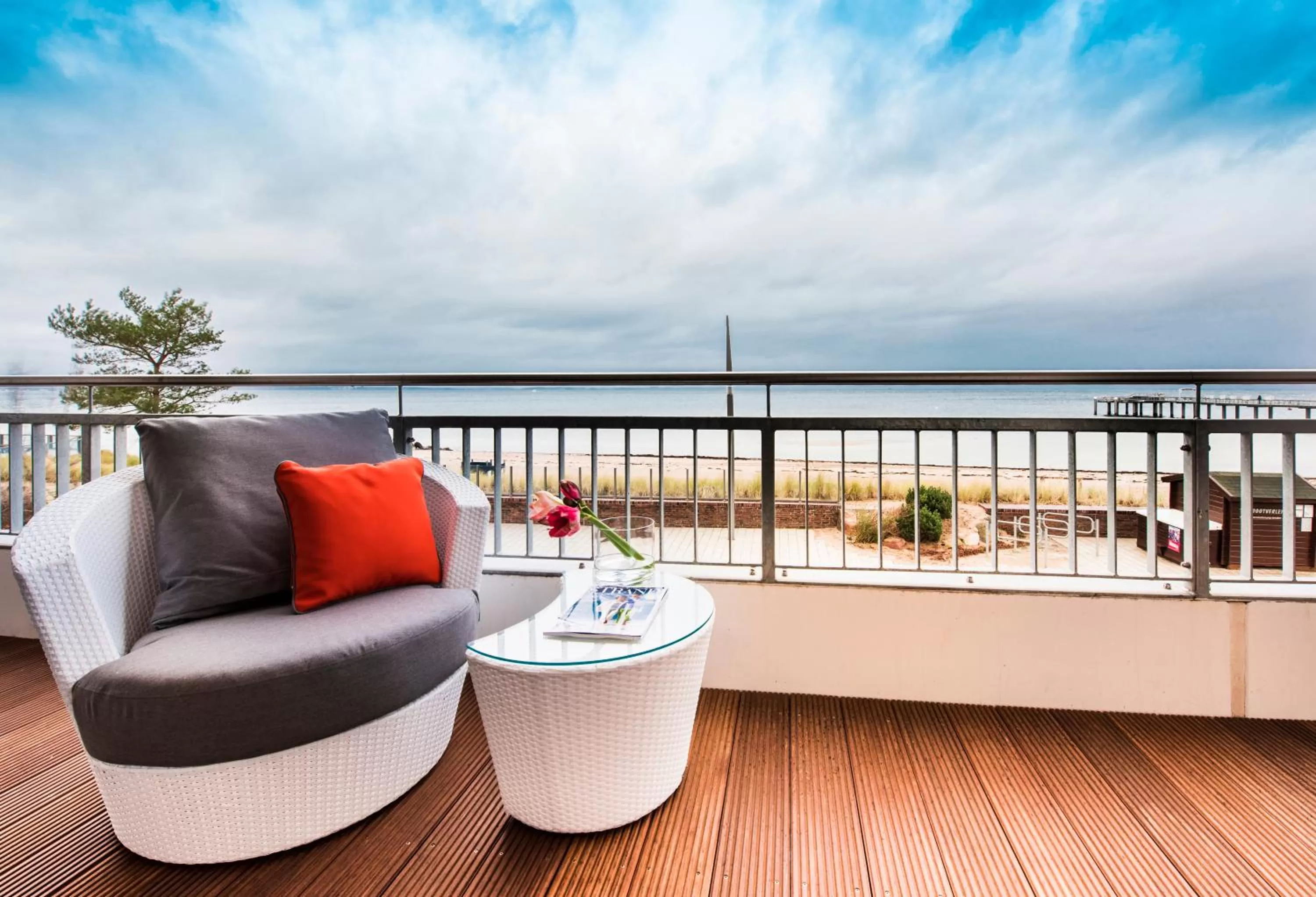 Balcony/Terrace in Strandhotel Luv