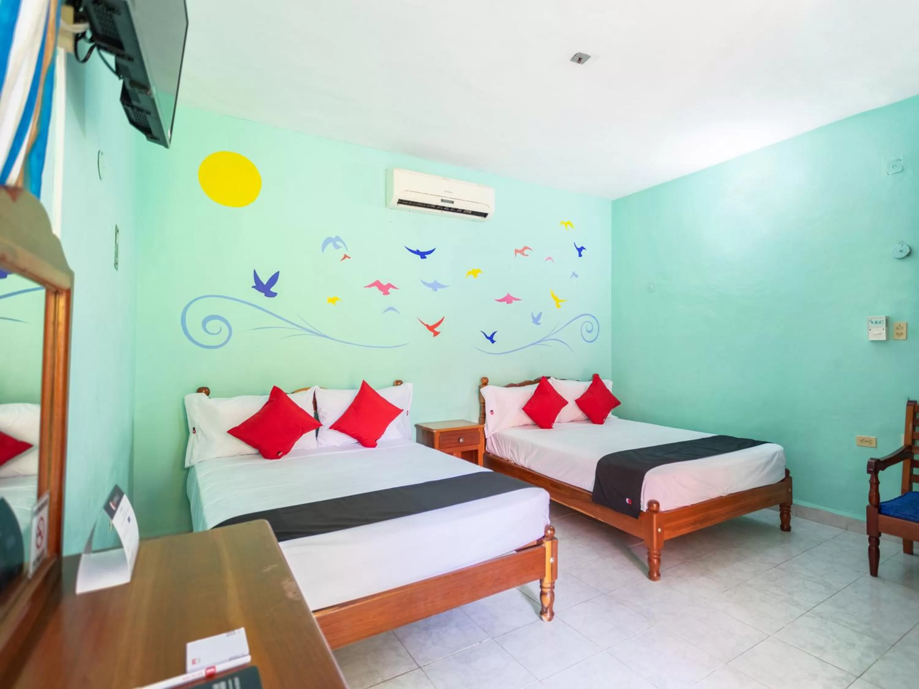 Bedroom, Bed in Hotel Hacienda Bacalar