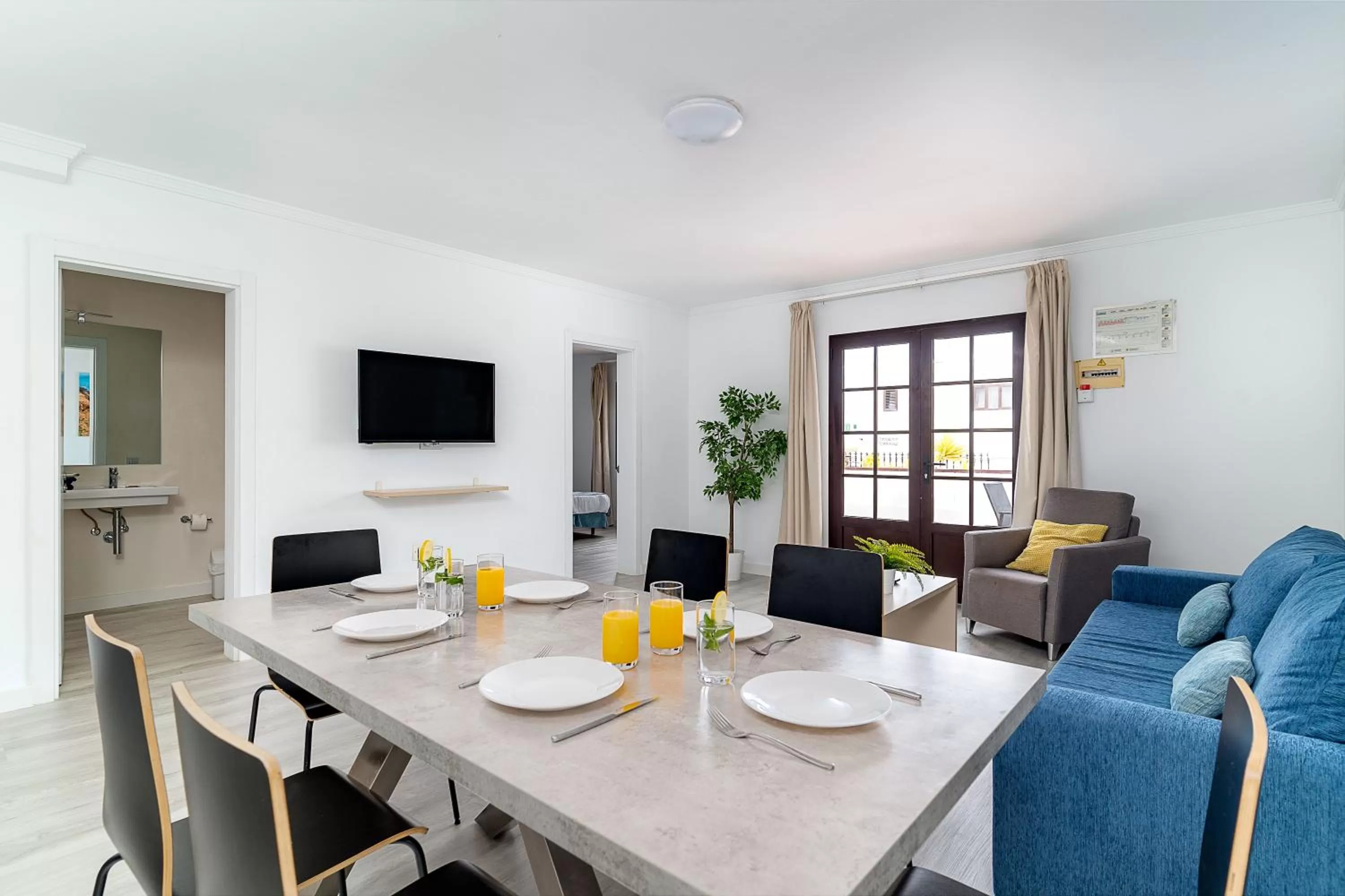 Dining area in Rosamar Apartamentos