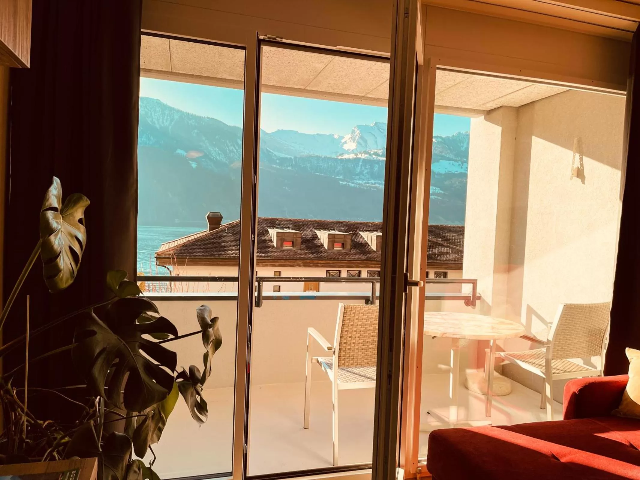 Balcony/Terrace in Seehotel Riviera at Lake Lucerne