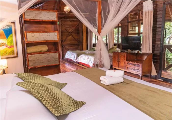 Bed in Spa Hosteria Miramelindo